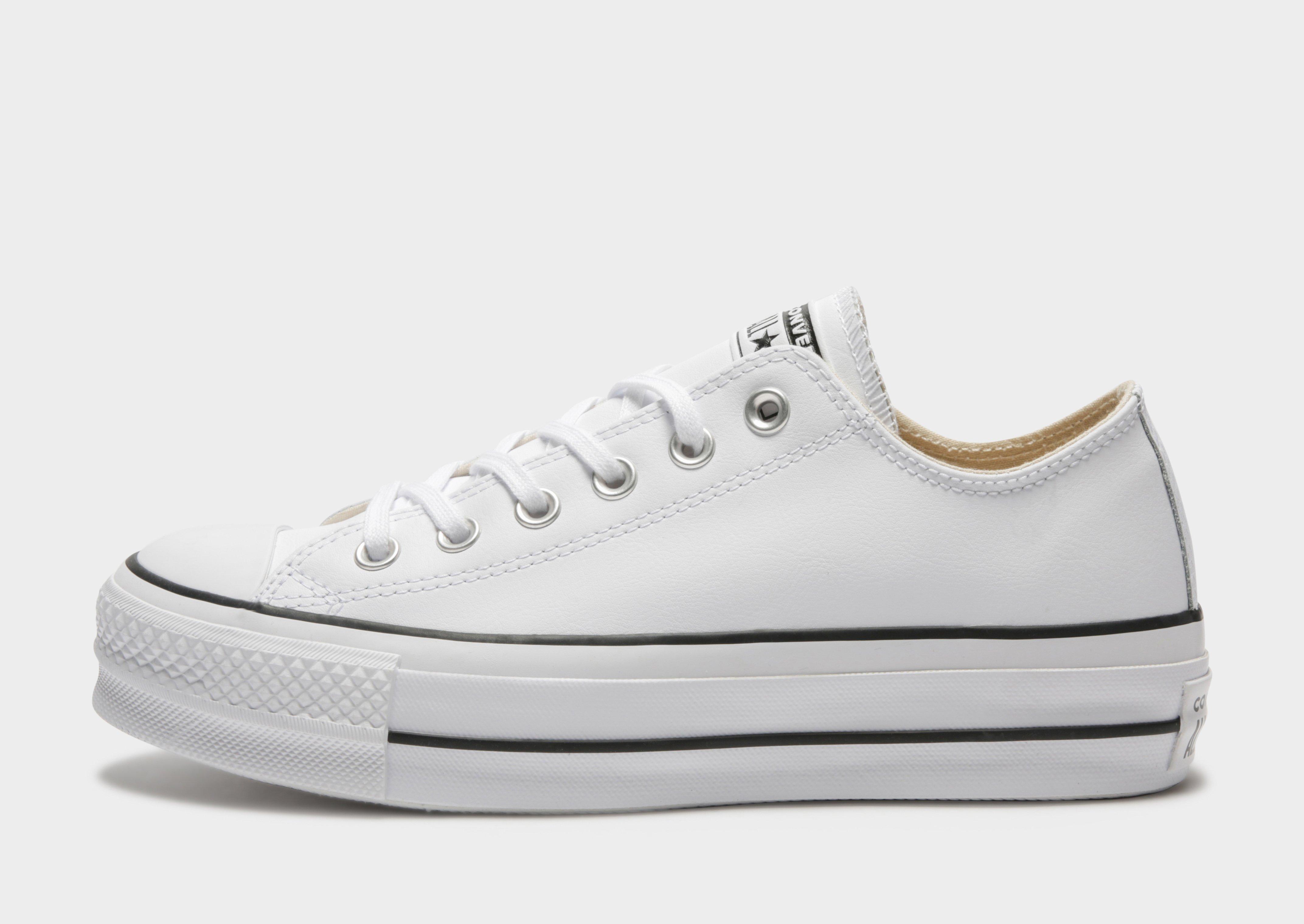 Cheap white best sale leather converse