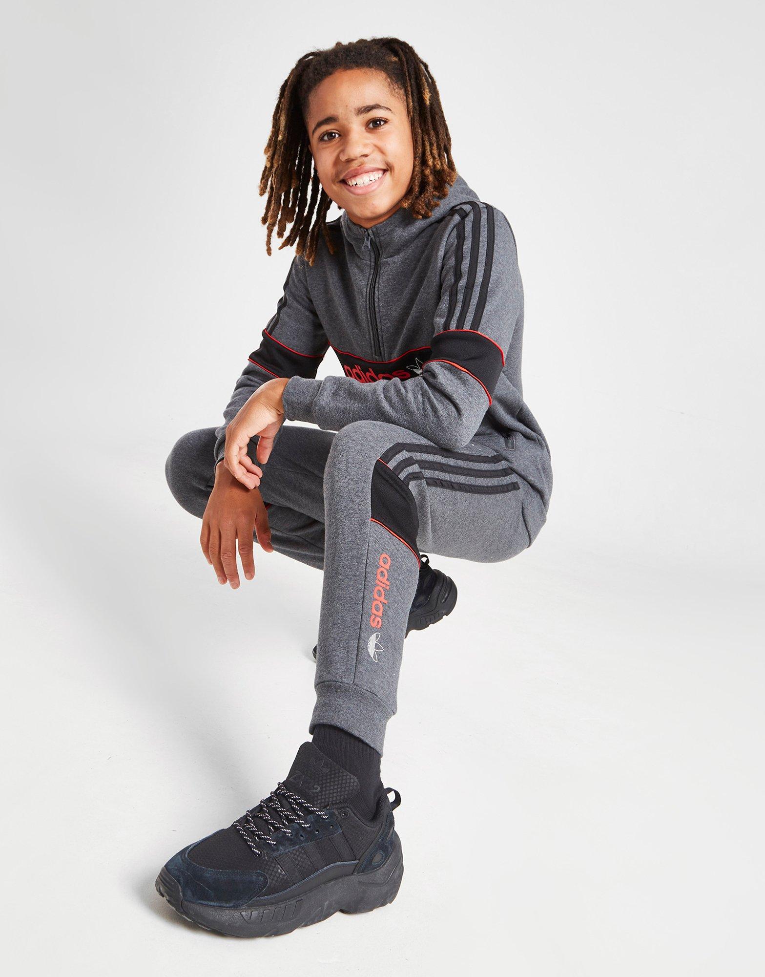 grey adidas joggers junior