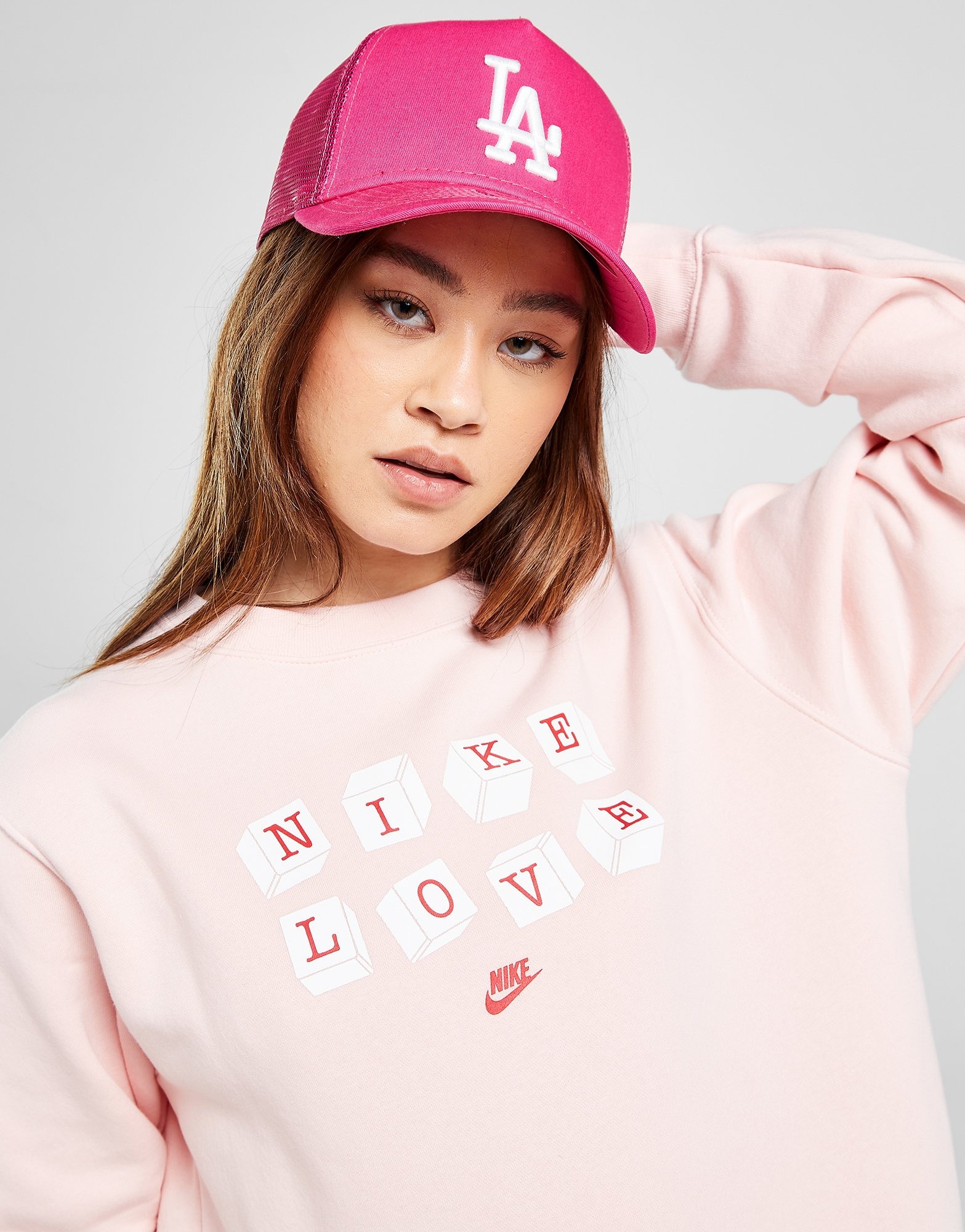 LA Dodgers MLB Pastel Pink Oversized T-Shirt