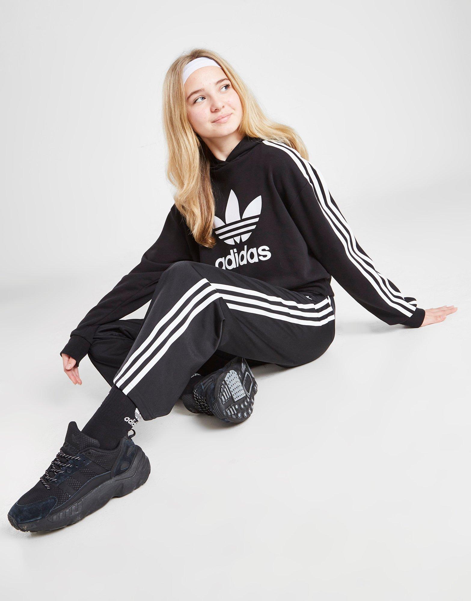 adidas Originals Adicolor Three Stripe Flared Pants In Black, $48