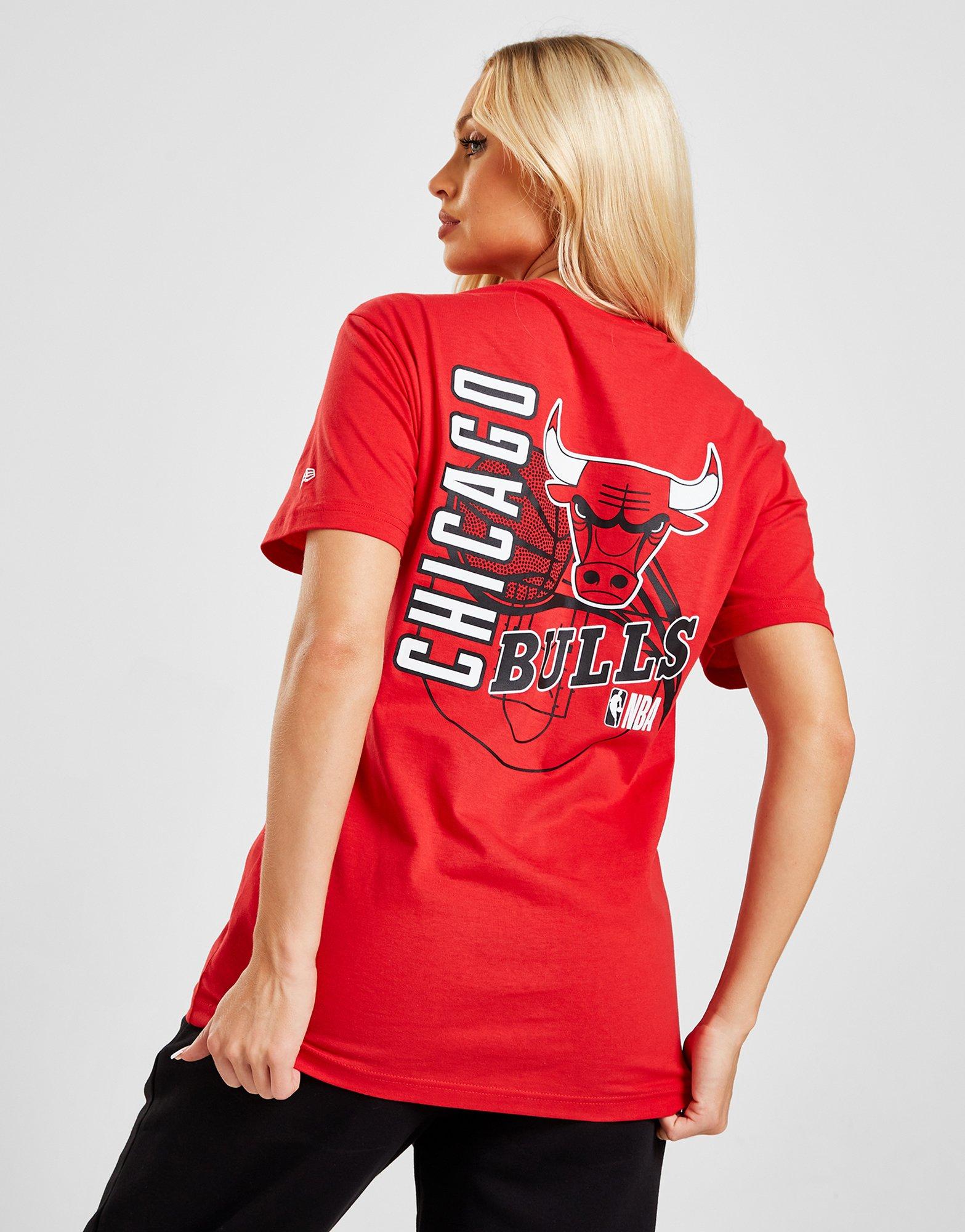 Men's New Era Red Chicago Bulls Throwback T-Shirt Size: Medium