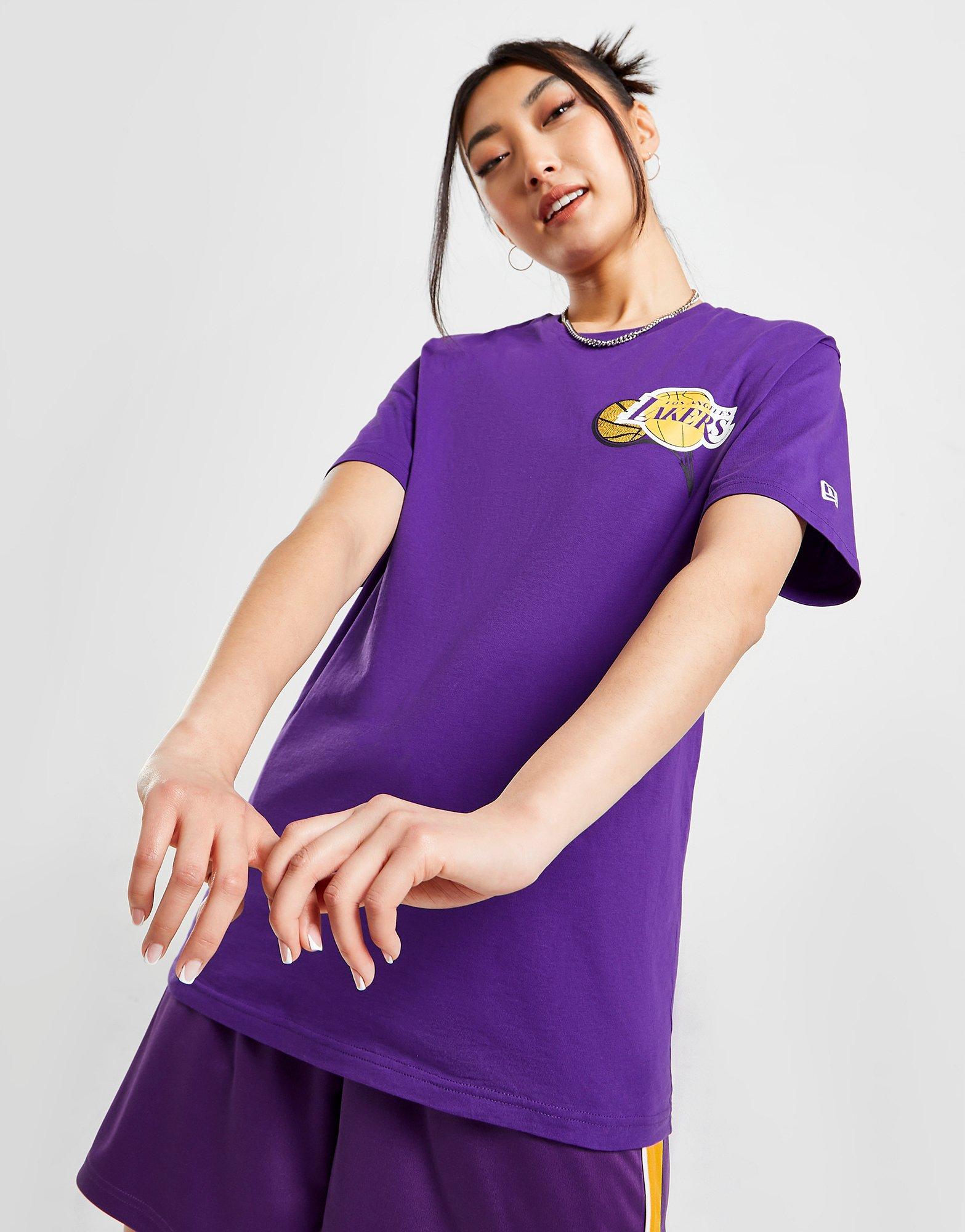 Global Los Angeles Lakers Sports Graphic T-Shirt Era NBA JD Purple - New Back