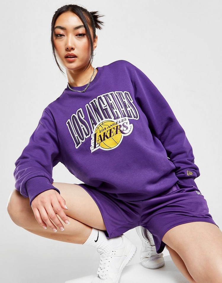 New Era NBA Los Angeles Lakers Satin Crew Sweatshirt