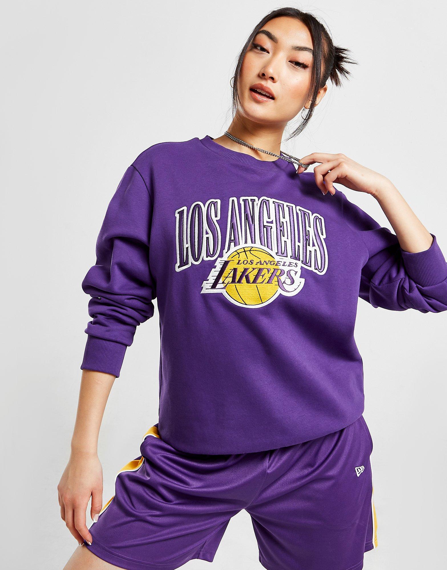 New Era NBA Los Angeles Lakers Satin Crew Sweatshirt