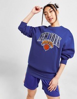 New Era NBA New York Knicks Satin Crew Sweatshirt