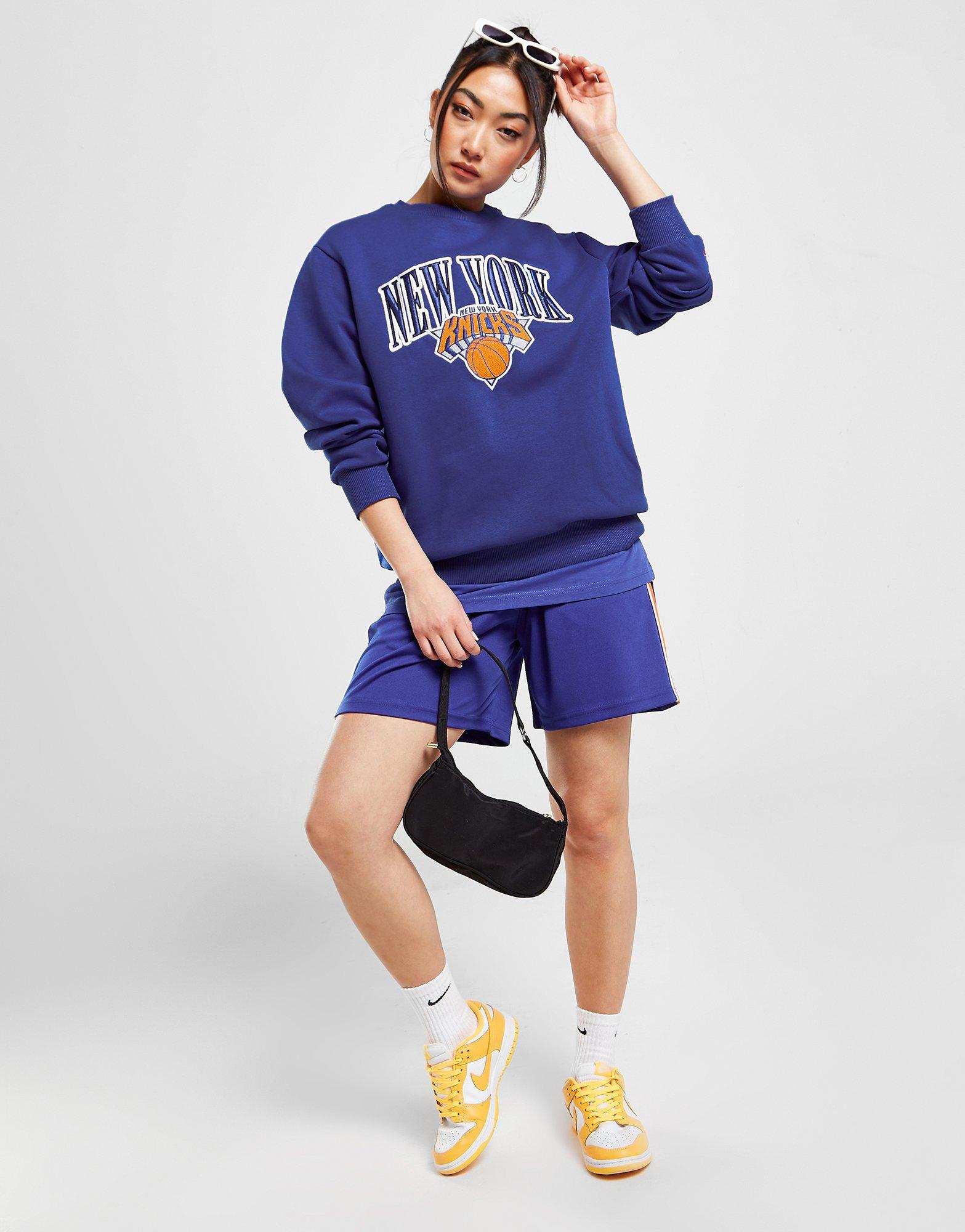 New Era NBA New York Knicks Satin Crew Sweatshirt