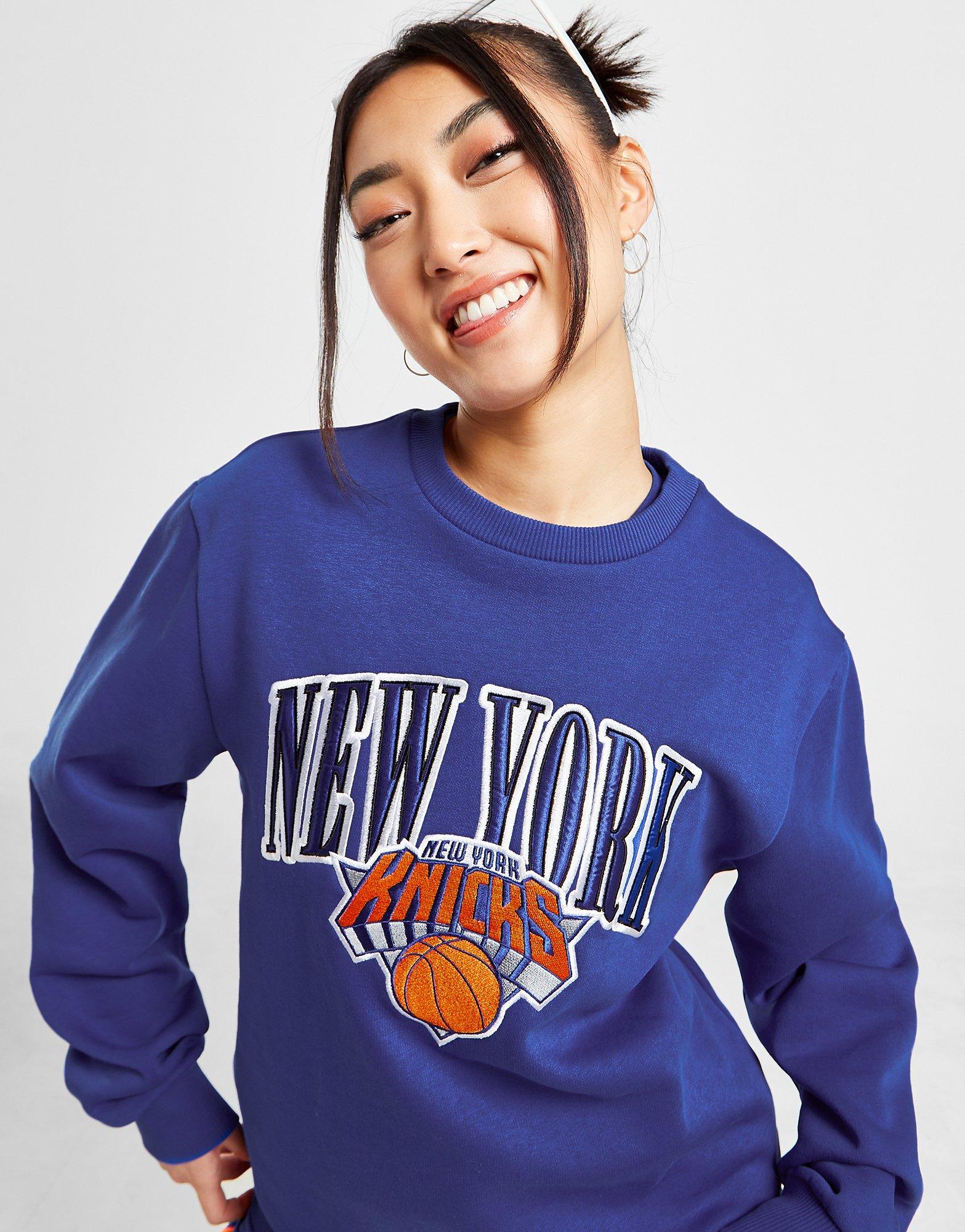 New Era NBA New York Knicks Satin Crew Sweatshirt