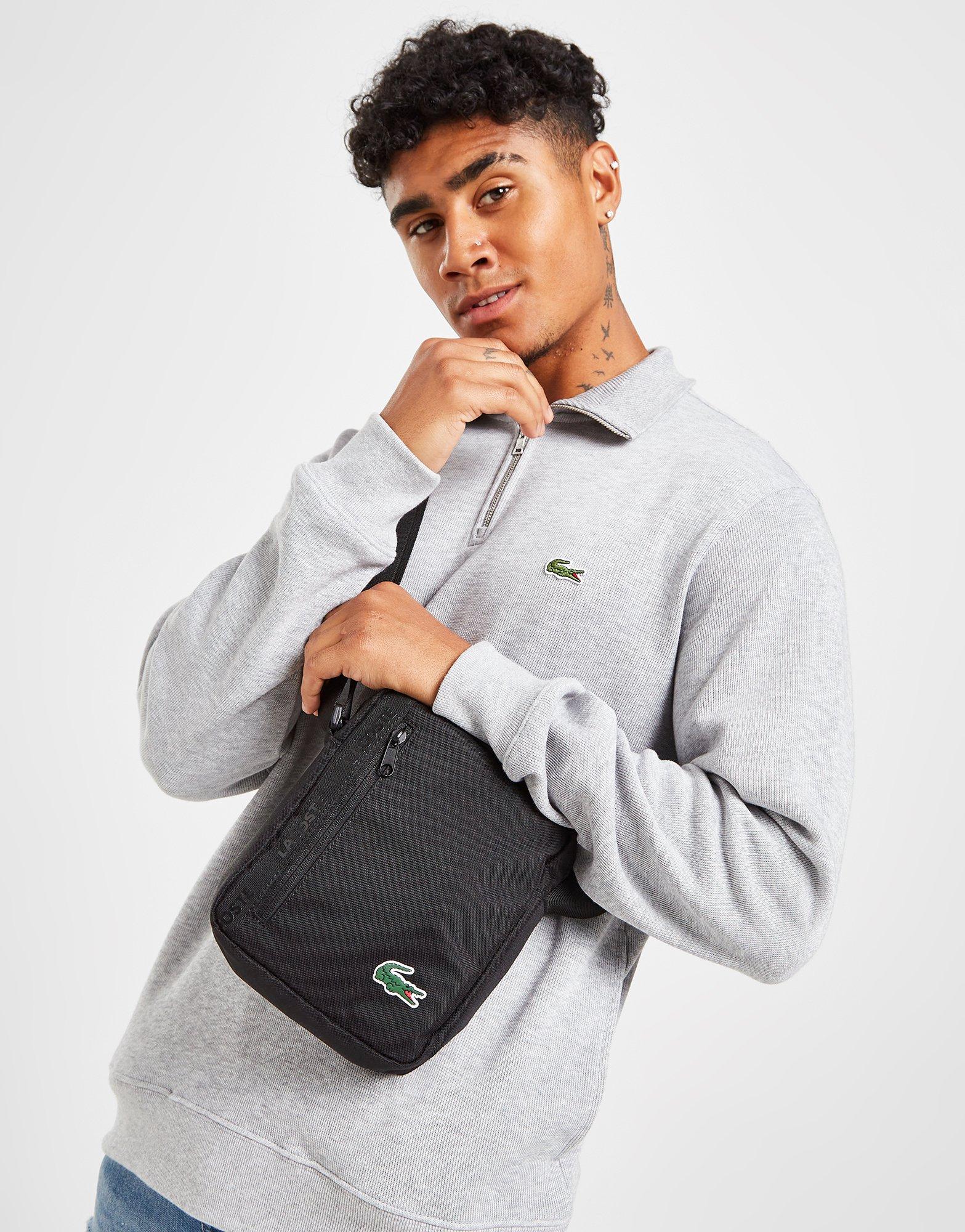 Black Lacoste Tape Shoulder Bag  JD Sports Global - JD Sports Global