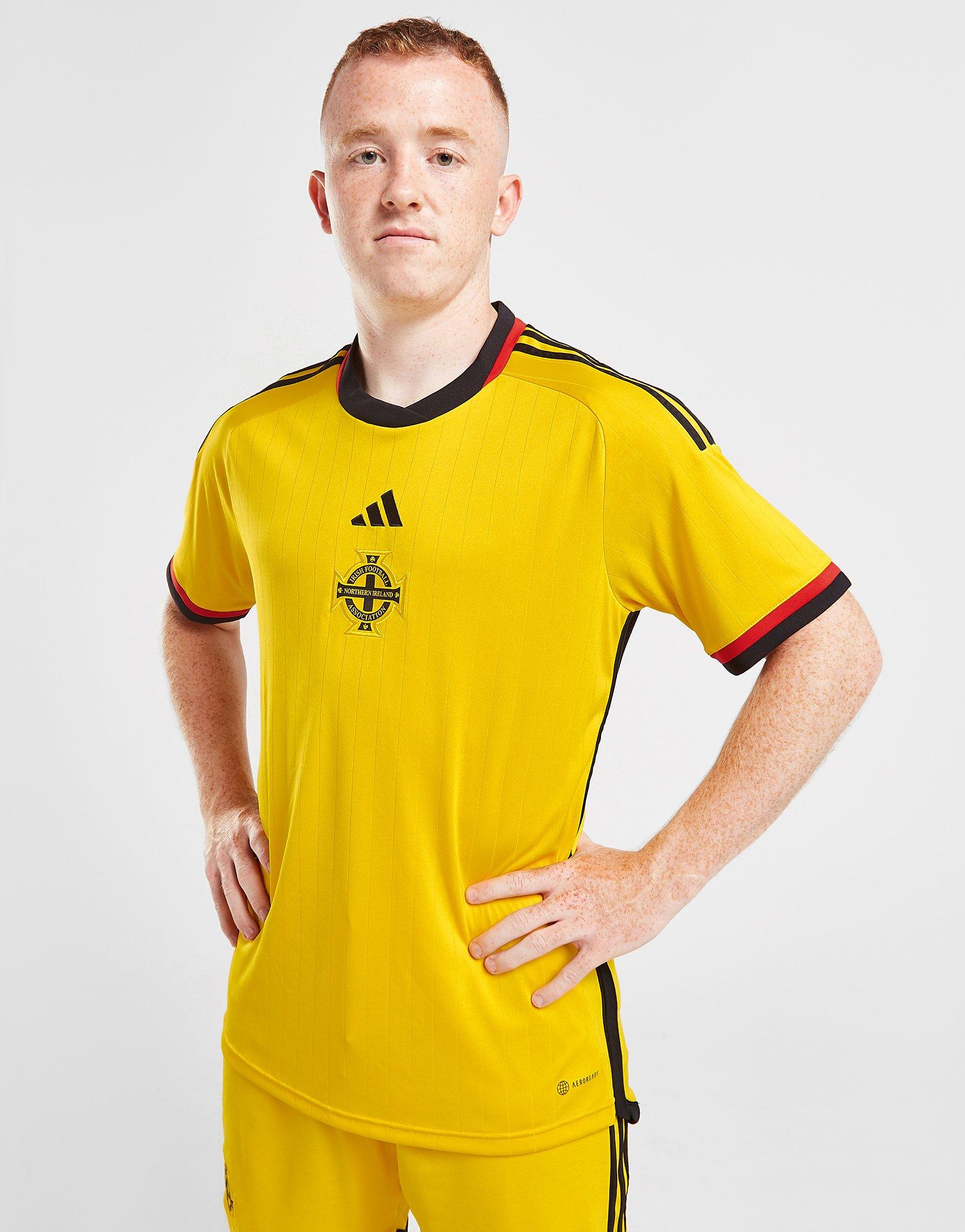 Adidas yellow shop football shirt