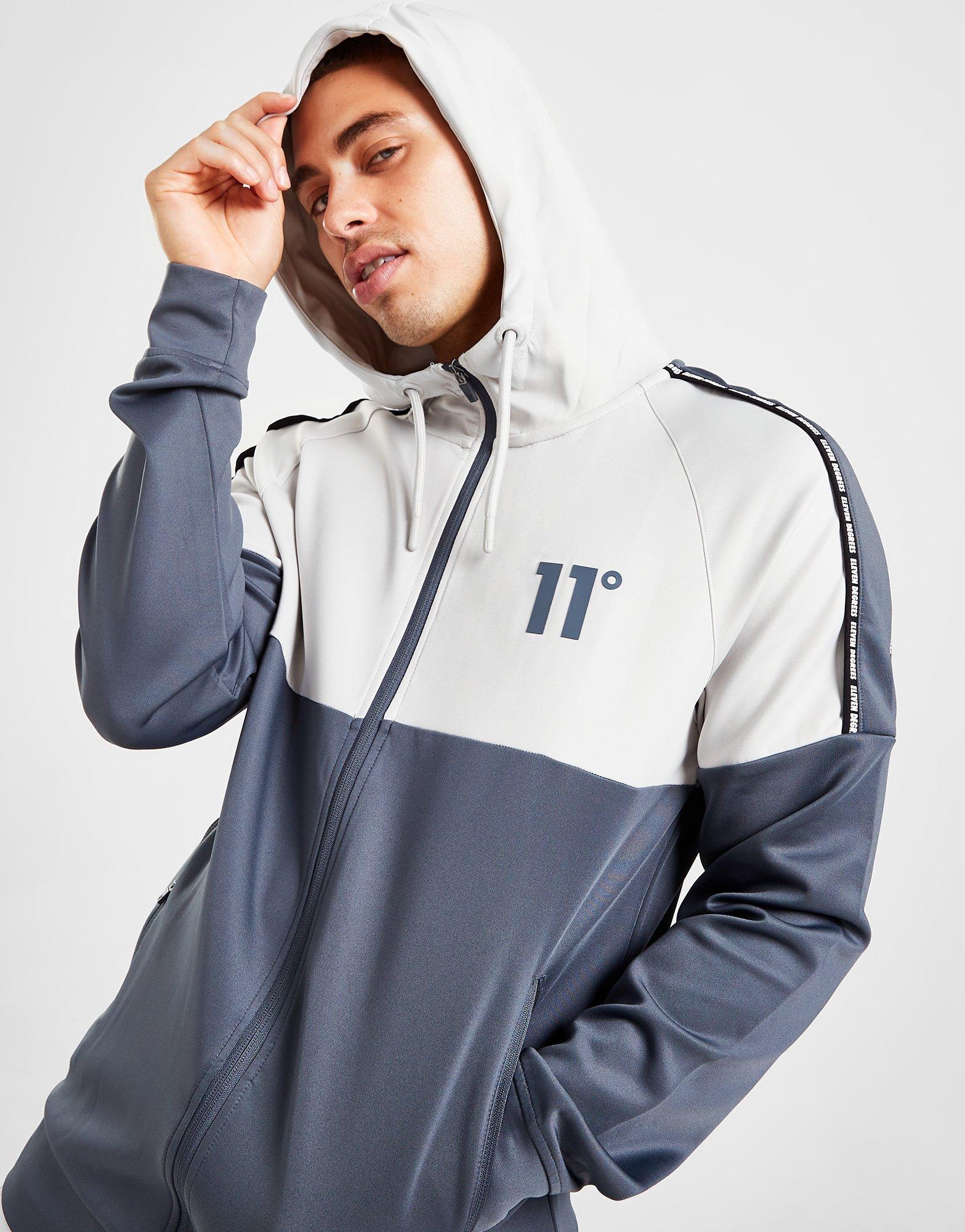11 Degrees Tape Poly Full Zip Hoodie