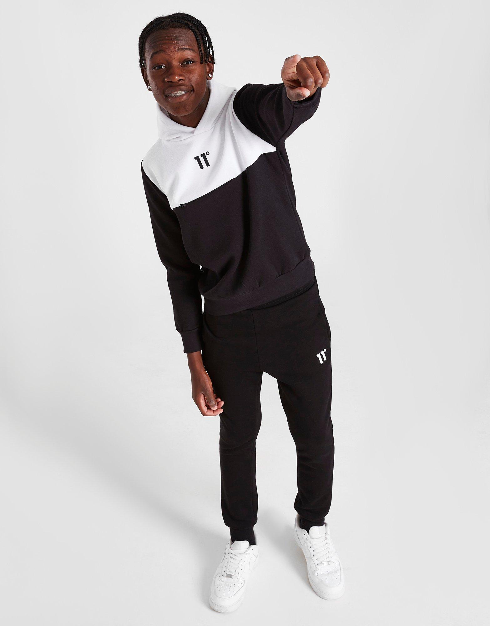 11 Degrees Colour Block Pocket Hoodie Junior