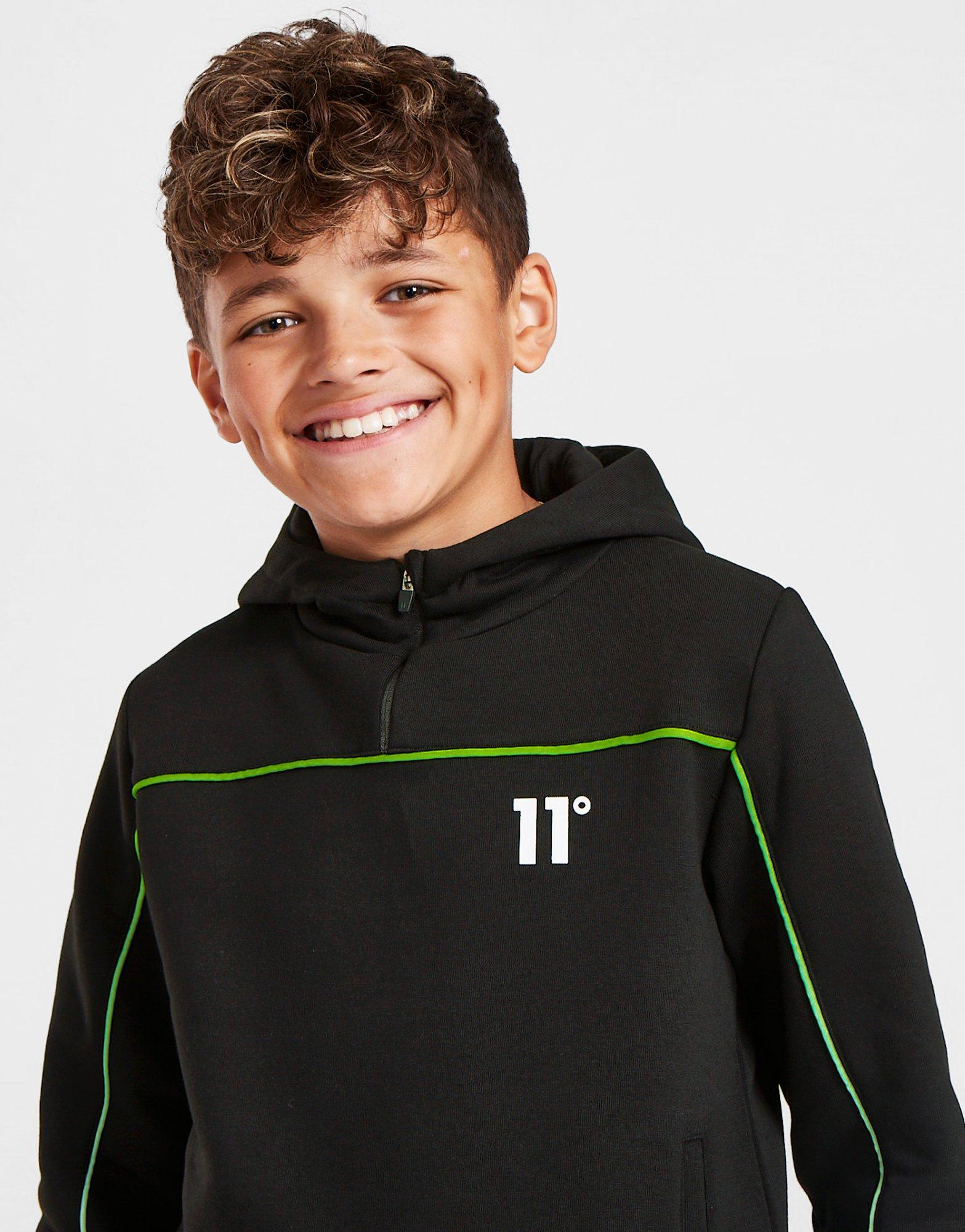 11 Degrees Fade Pipe 1/4 Zip Hoodie