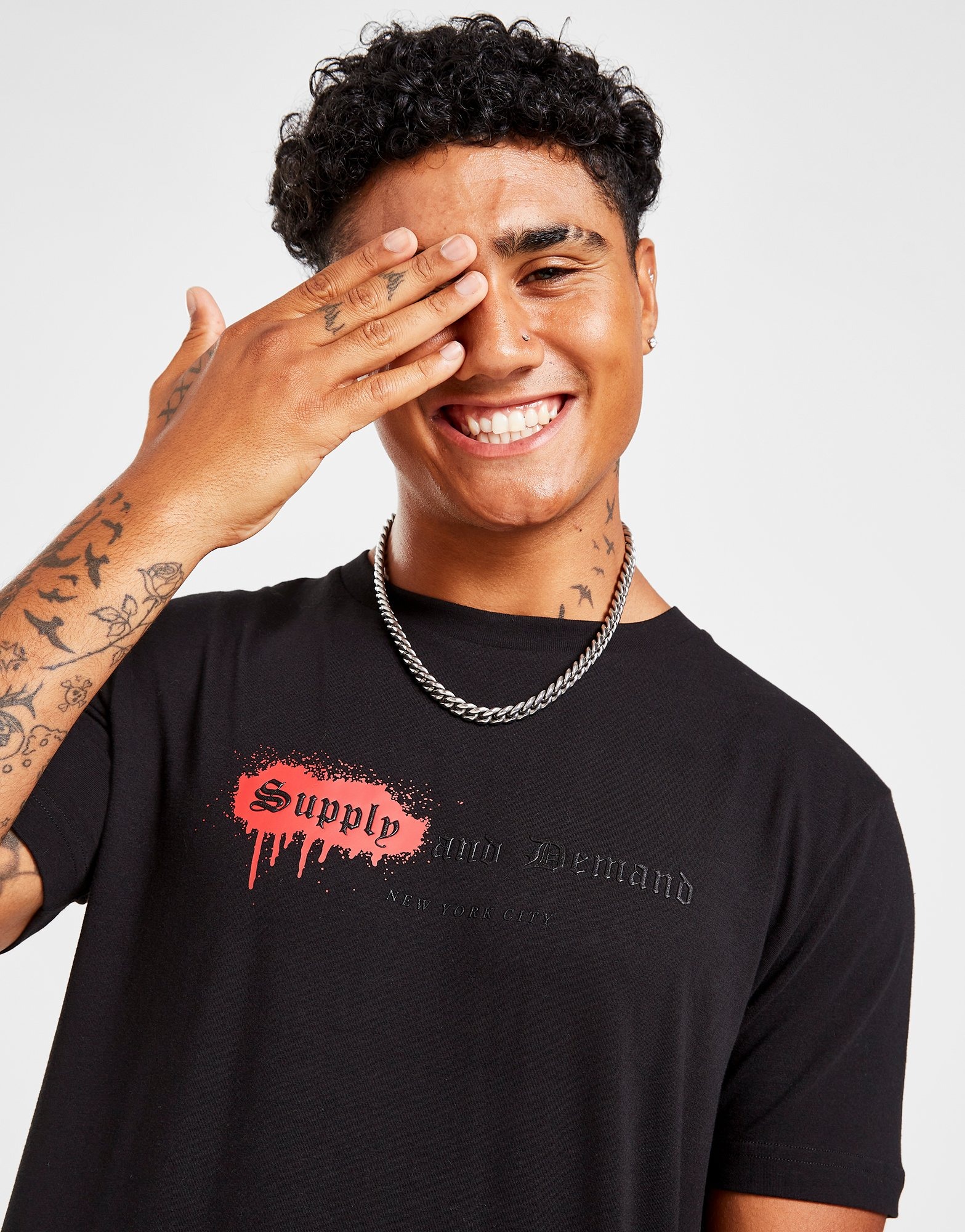 Black Supply & Demand Marker T-Shirt | JD Sports UK