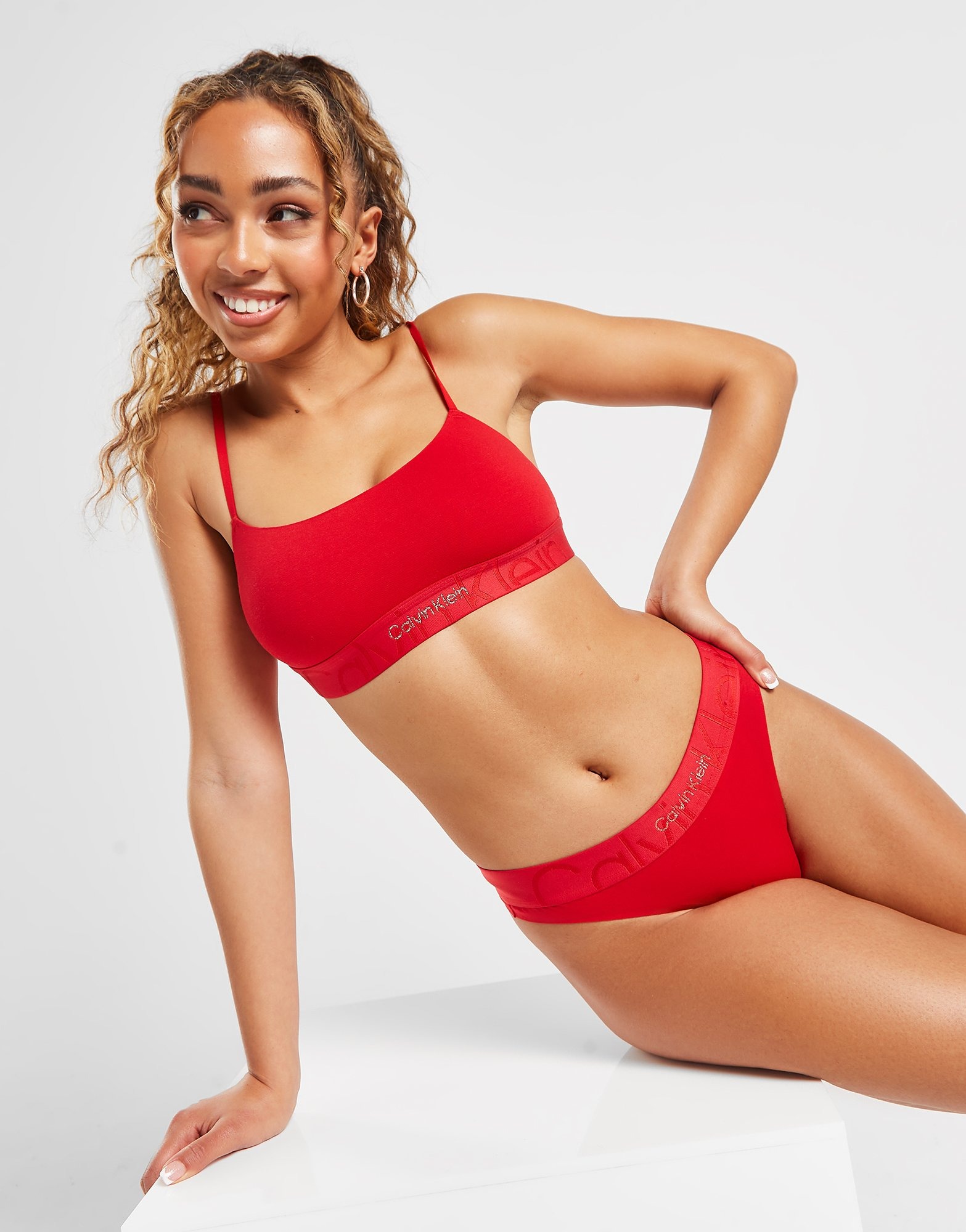 Red Calvin Klein Underwear Bralette - JD Sports NZ