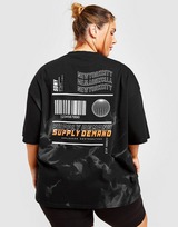 Supply & Demand Plus Size Acidwash Back Graphic Boyfriend T-Shirt