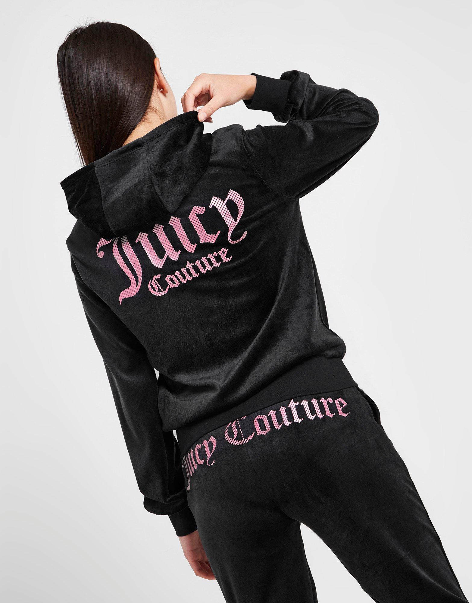Juicy Couture Girls' Velour Full Zip Hooded Tracksuit Junior