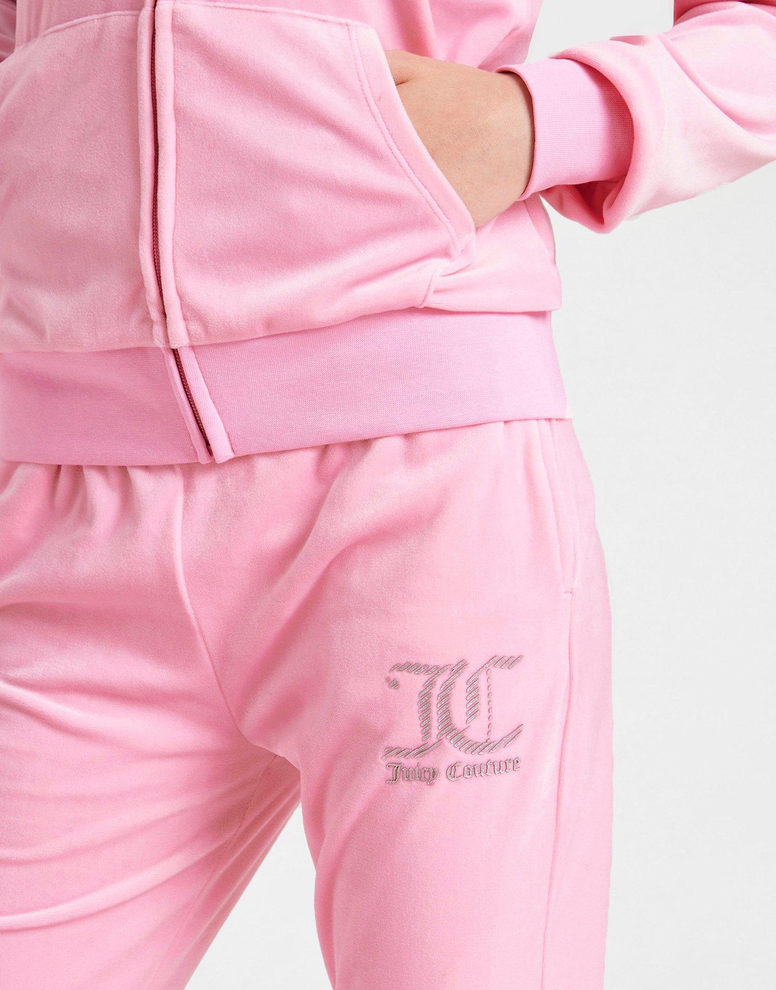 Juicy Couture Girls' Velour Full Zip Hooded Tracksuit Junior
