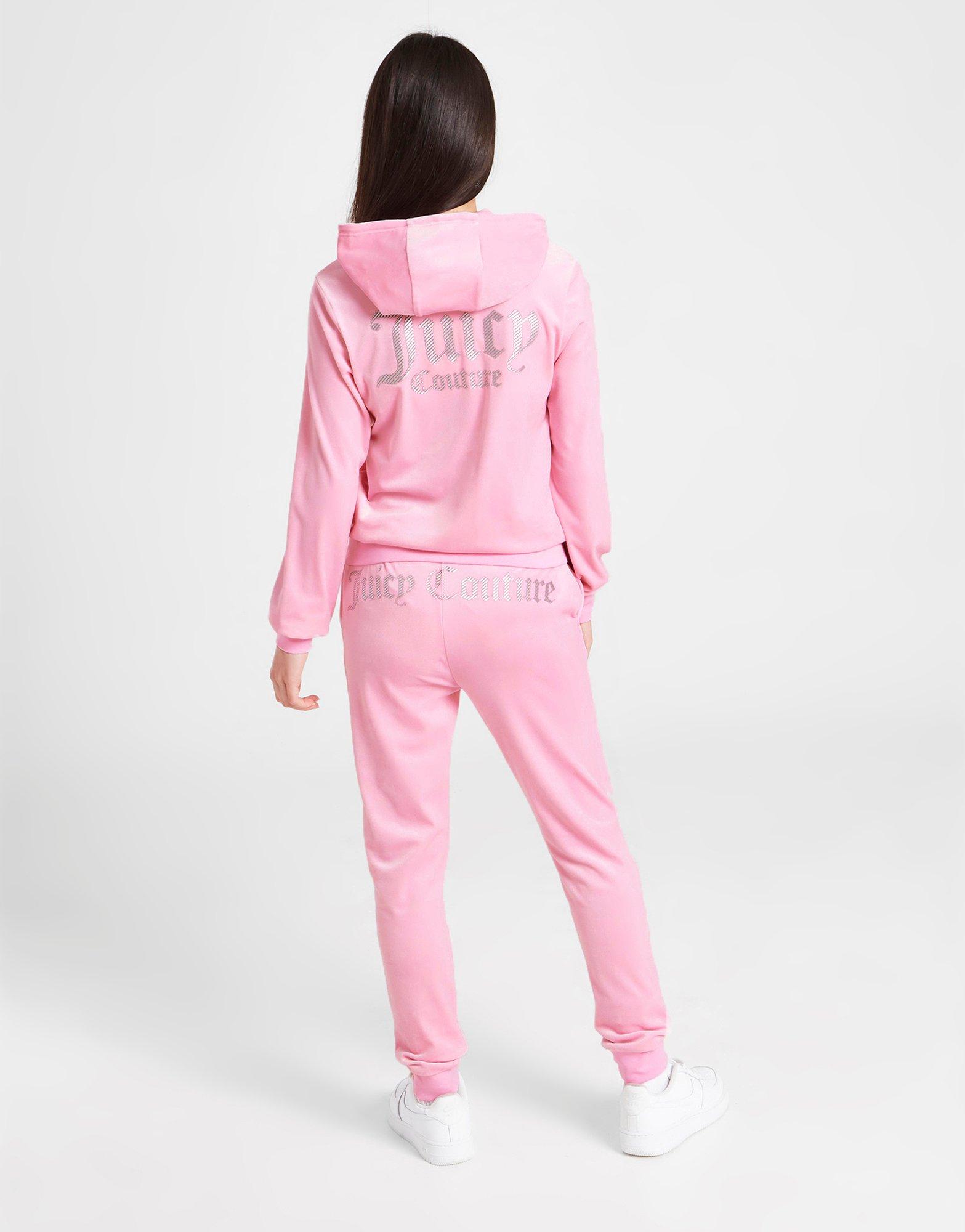 Juicy Couture Girls' Velour Full Zip Hooded Tracksuit Junior