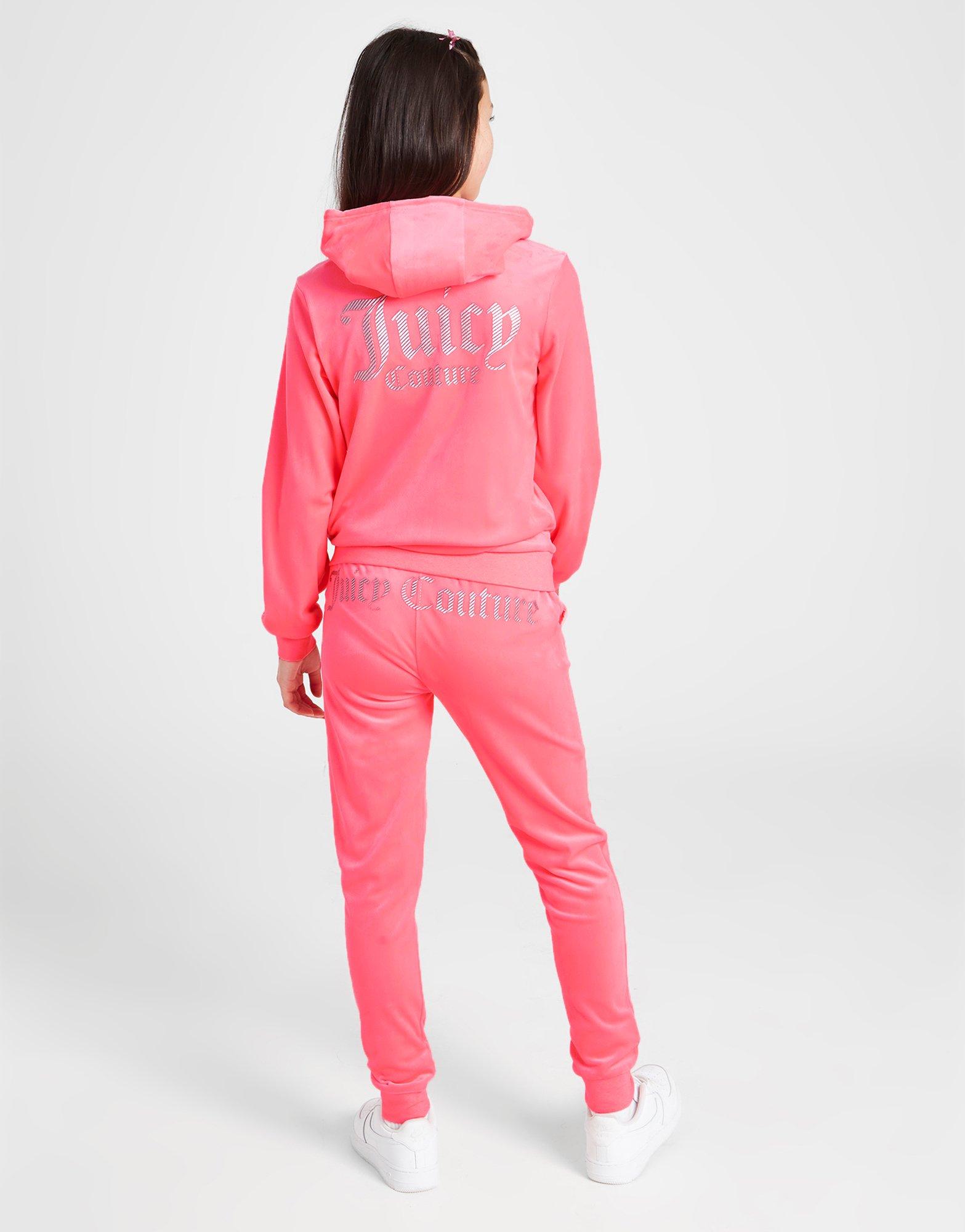 Juicy Couture Girls' Velour Full Zip Hooded Tracksuit Junior