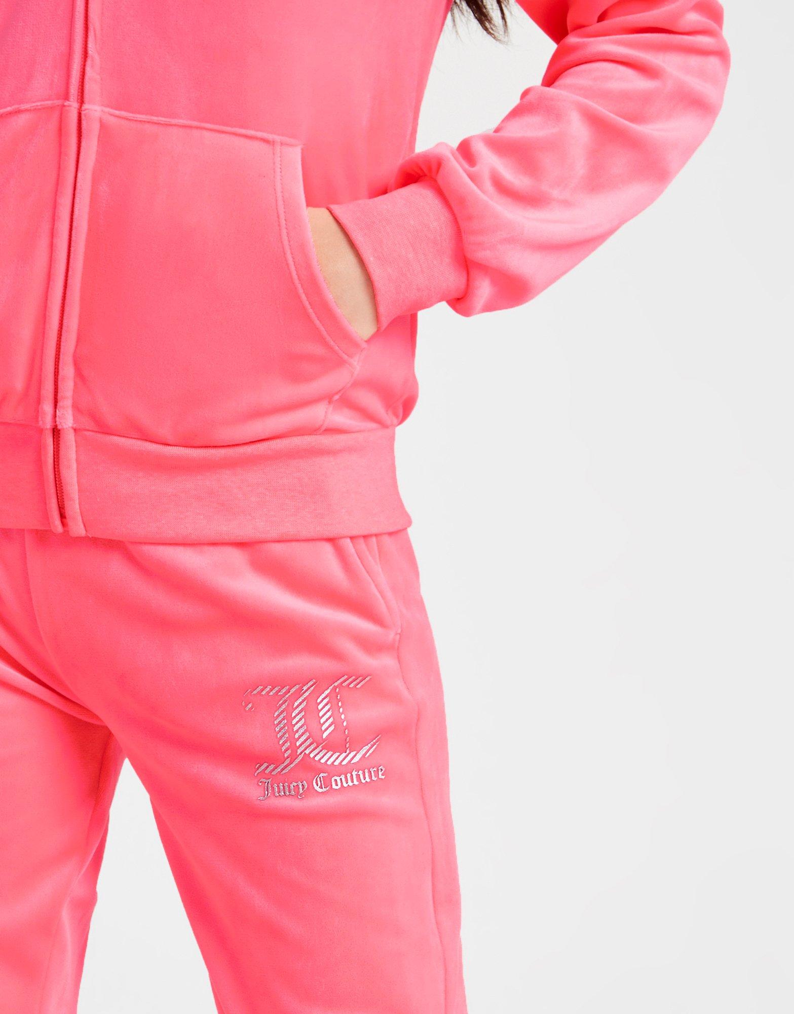Juicy Couture Girls' Velour Full Zip Hooded Tracksuit Junior