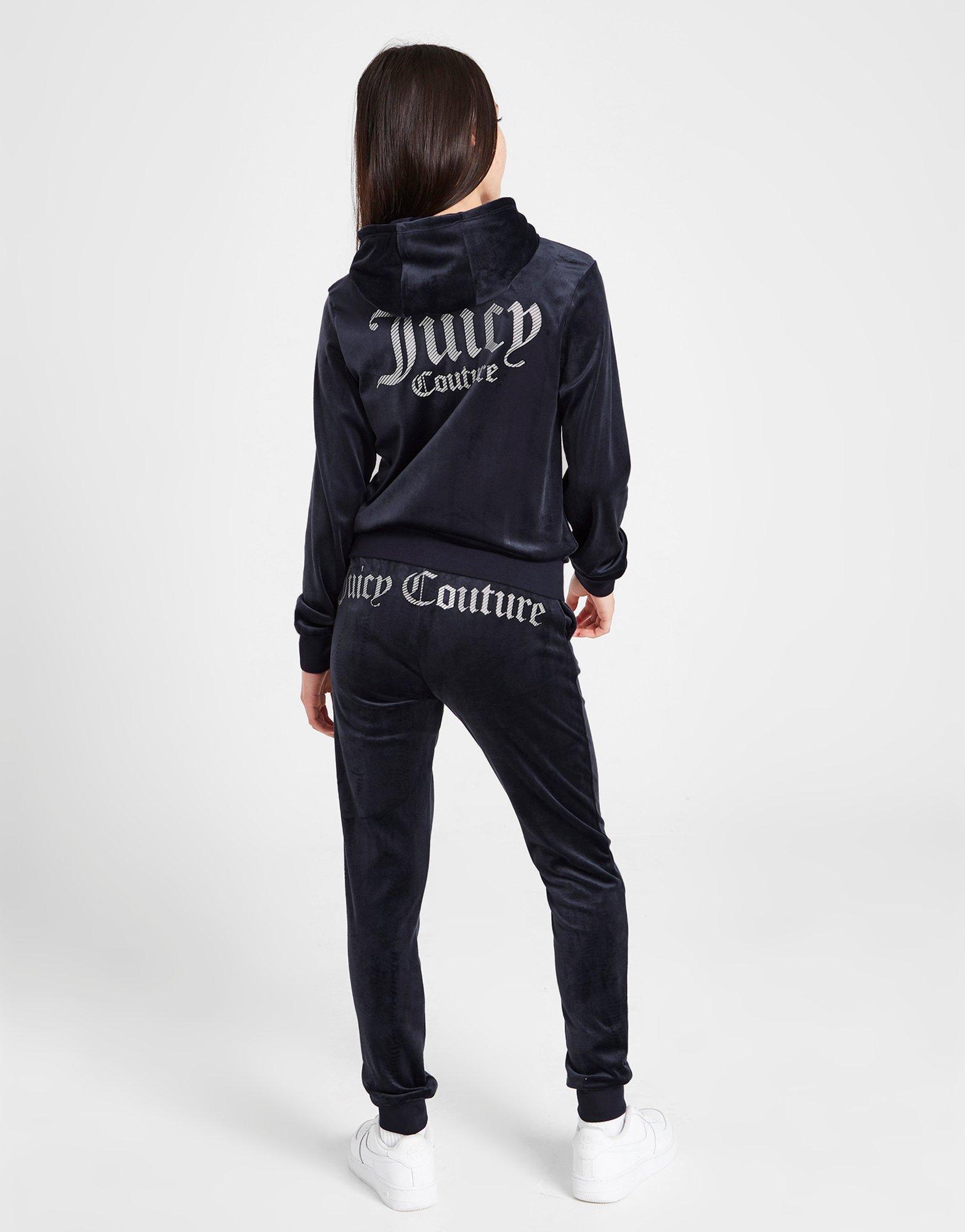 Juicy Couture Girls' Velour Full Zip Hooded Tracksuit Junior