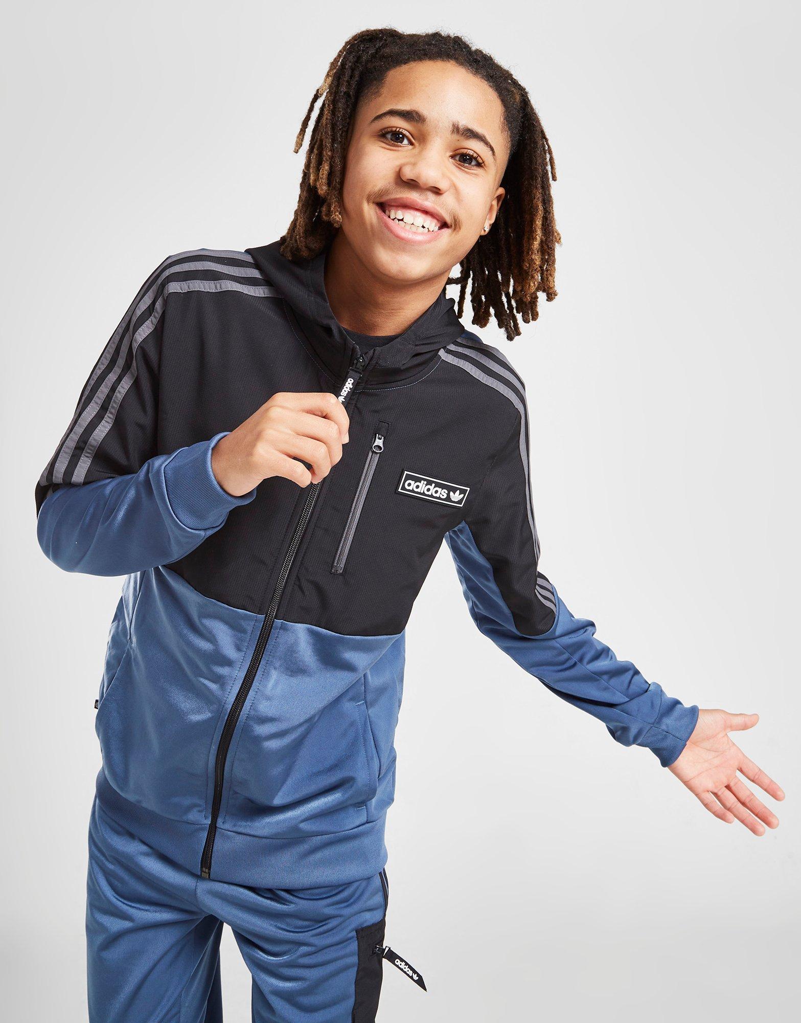 Grey adidas Originals Outdoor Full Zip Hoodie Junior | JD Sports Global