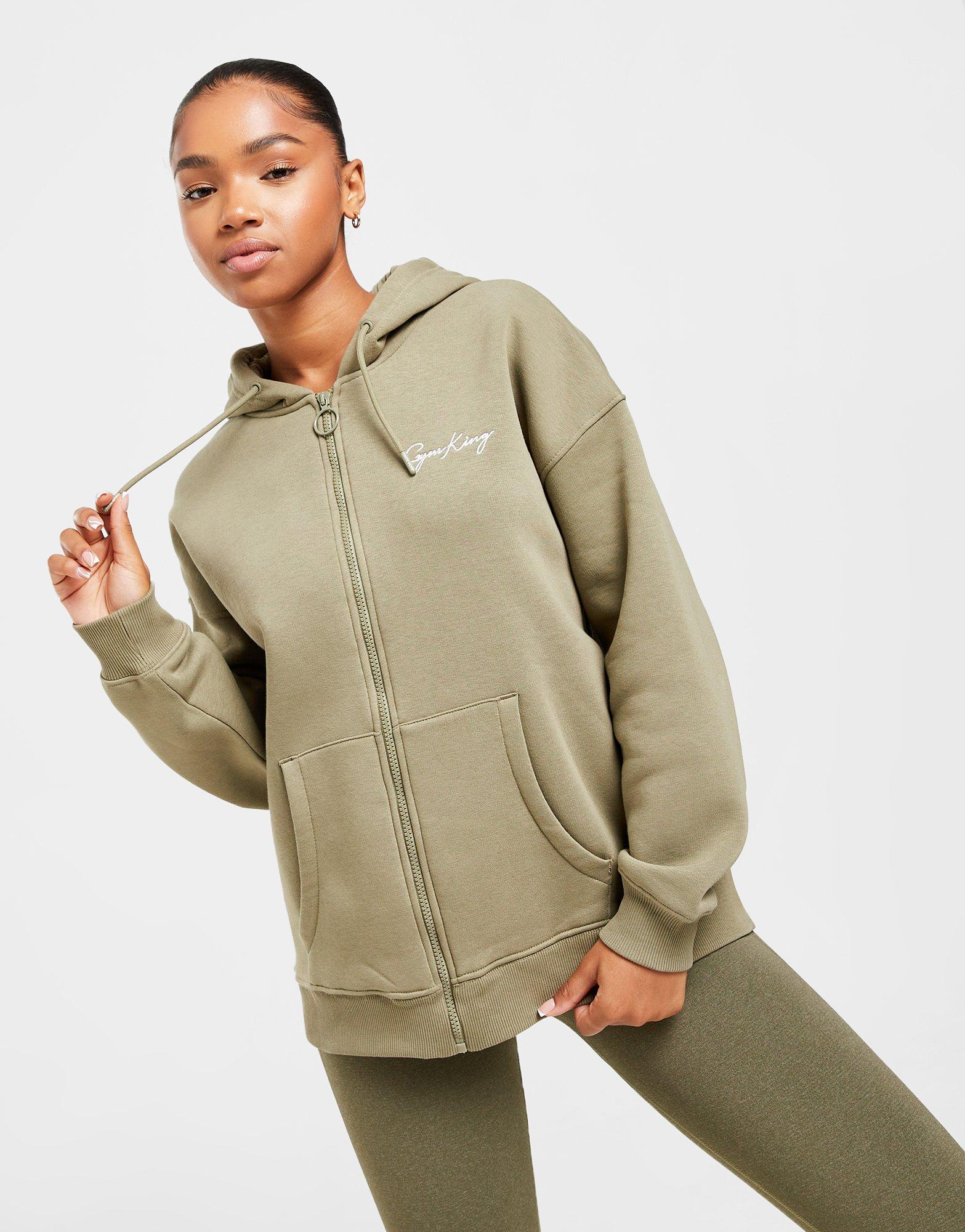 Green Gym King Slouch Full Zip Hoodie - JD Sports