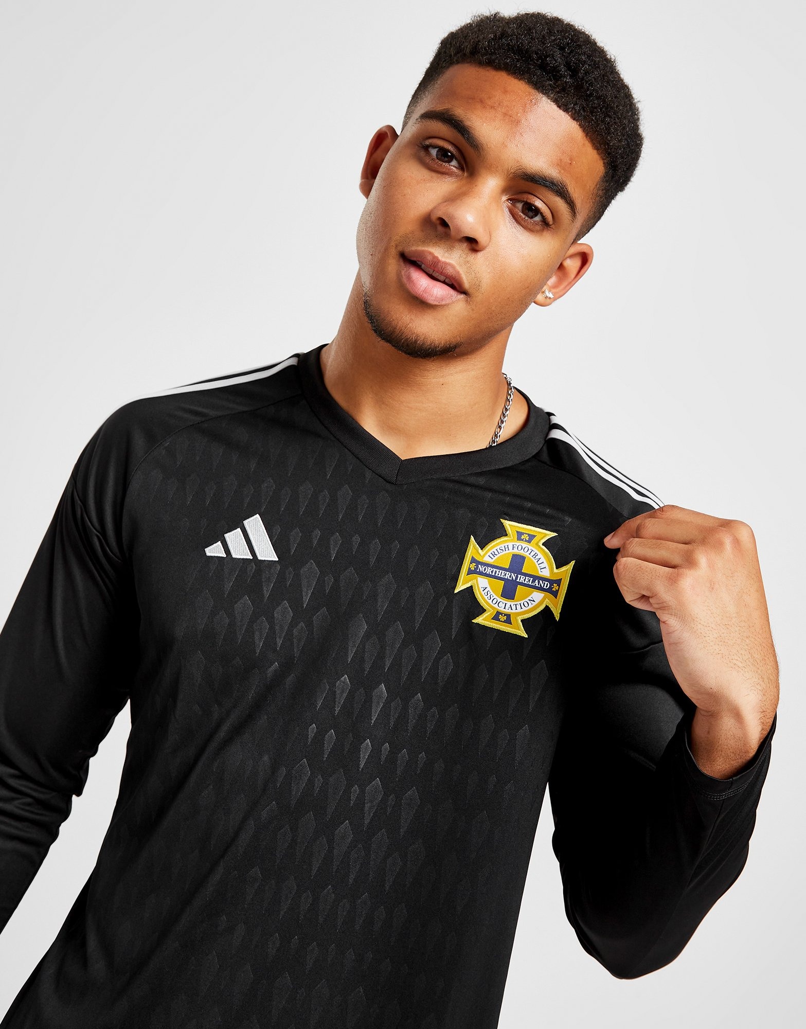 Black adidas Northern Ireland 2022 Goalkeeper Shirt
