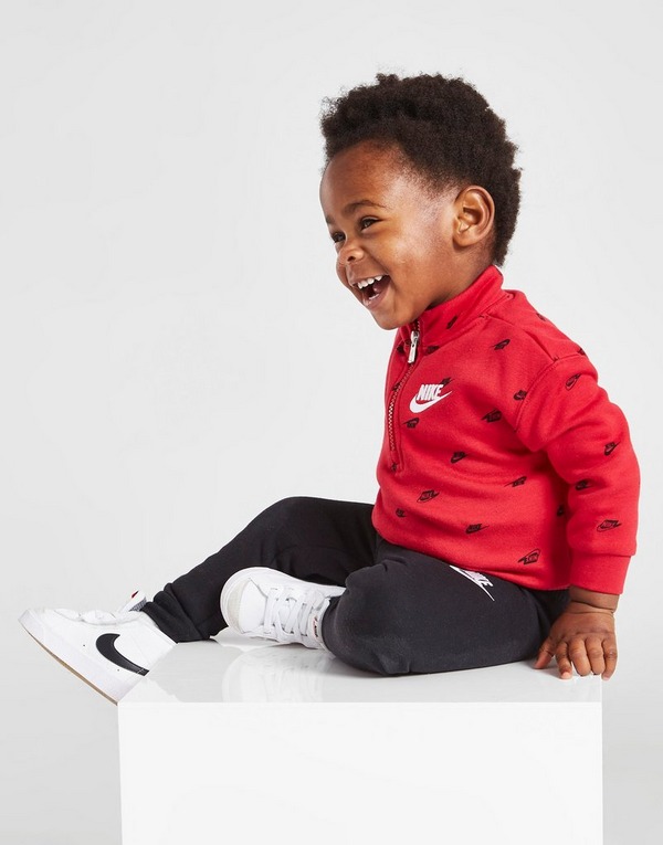 Red Nike All 1/4 Zip Tracksuit Infant | JD Sports UK