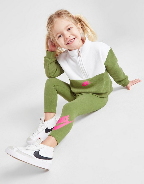 Granjero canal Supervisar Nike conjunto sudadera/leggings Colour Block para bebé en Verde | JD Sports  España