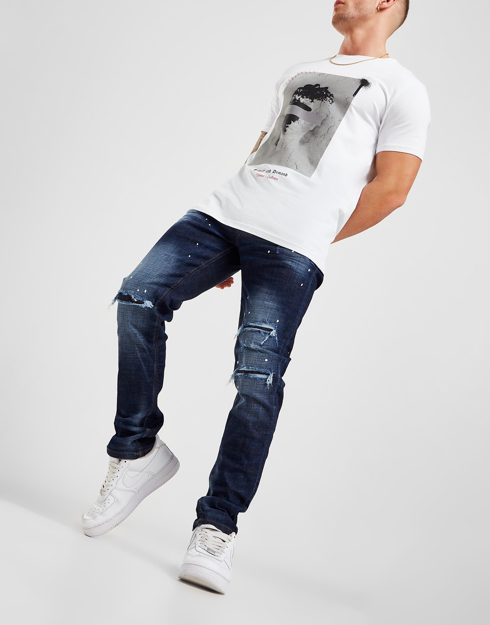 Herren Bekleidung Jeans Jeans mit Gerader Passform DISCLAIMER Baumwolle Jeans Aus Baumwolldenim in Blau für Herren 