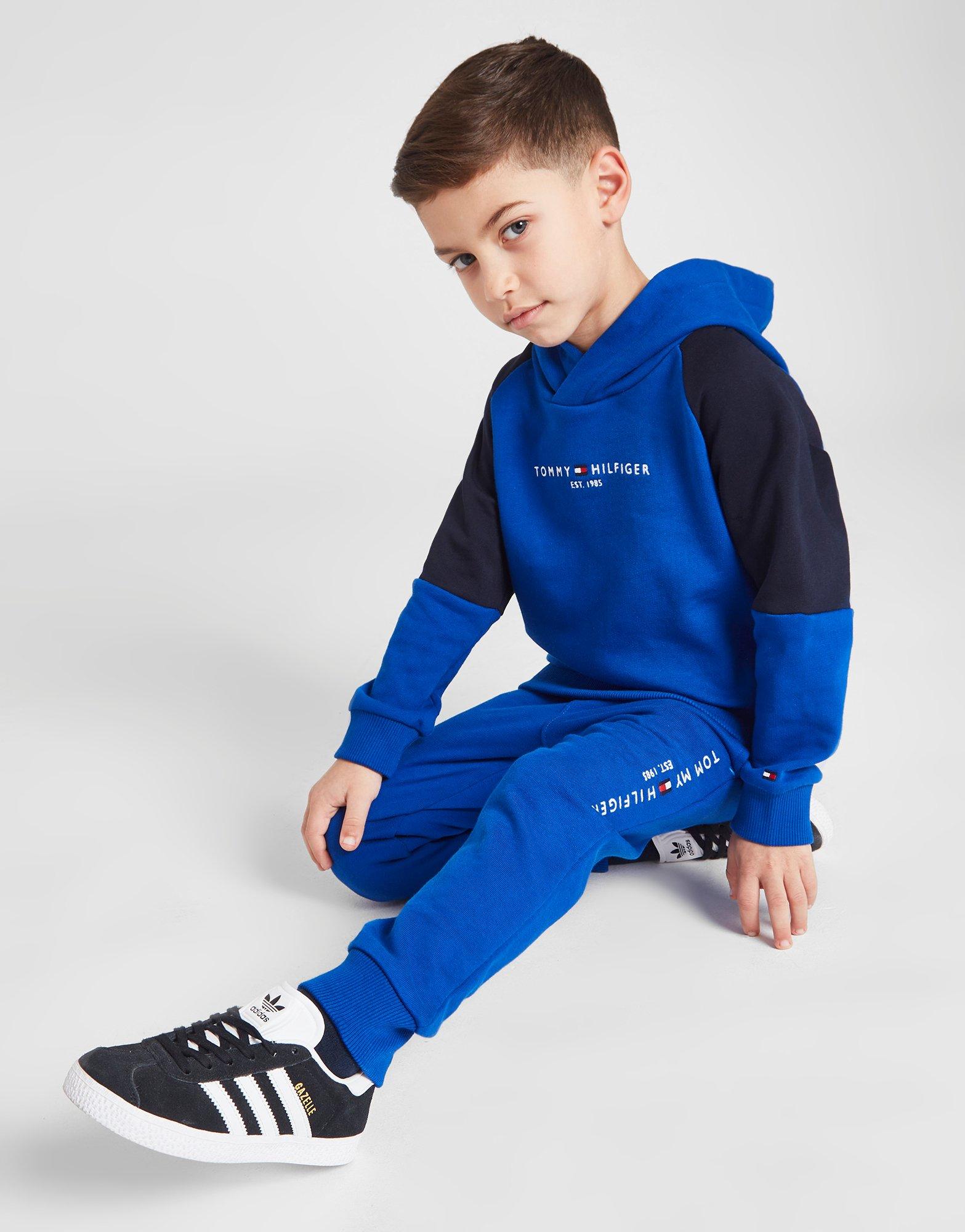 Sweats à capuche Enfants + Short Boxe Enfants Personnalisé : Bleu