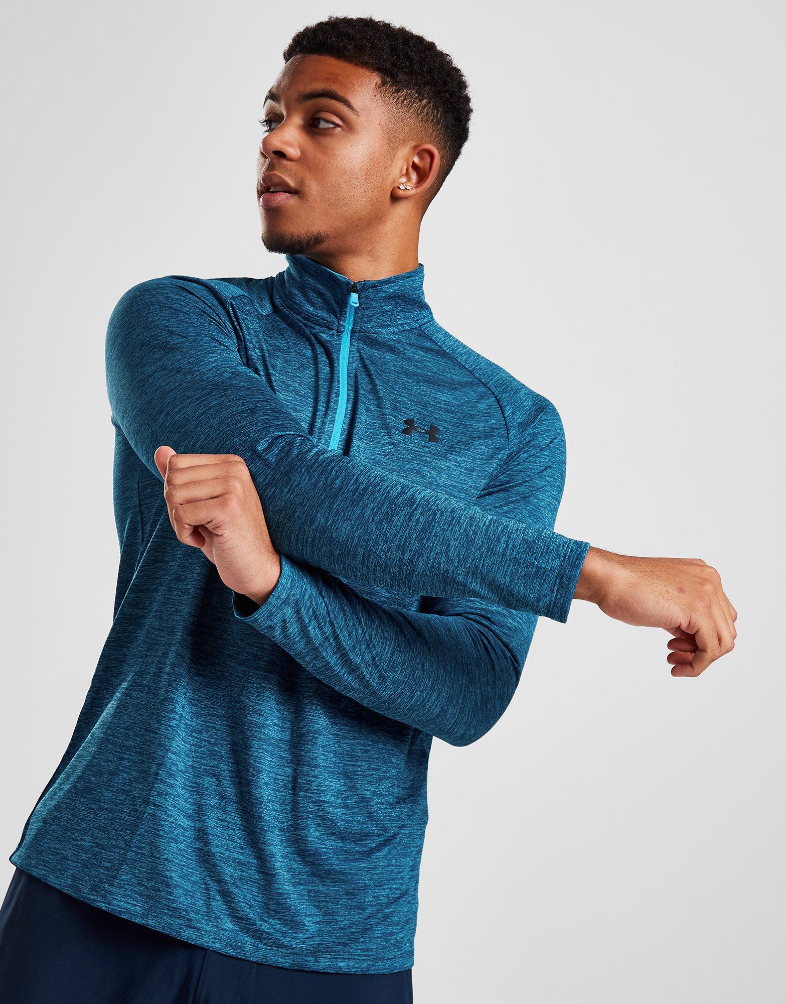 Under armour blue store half zip