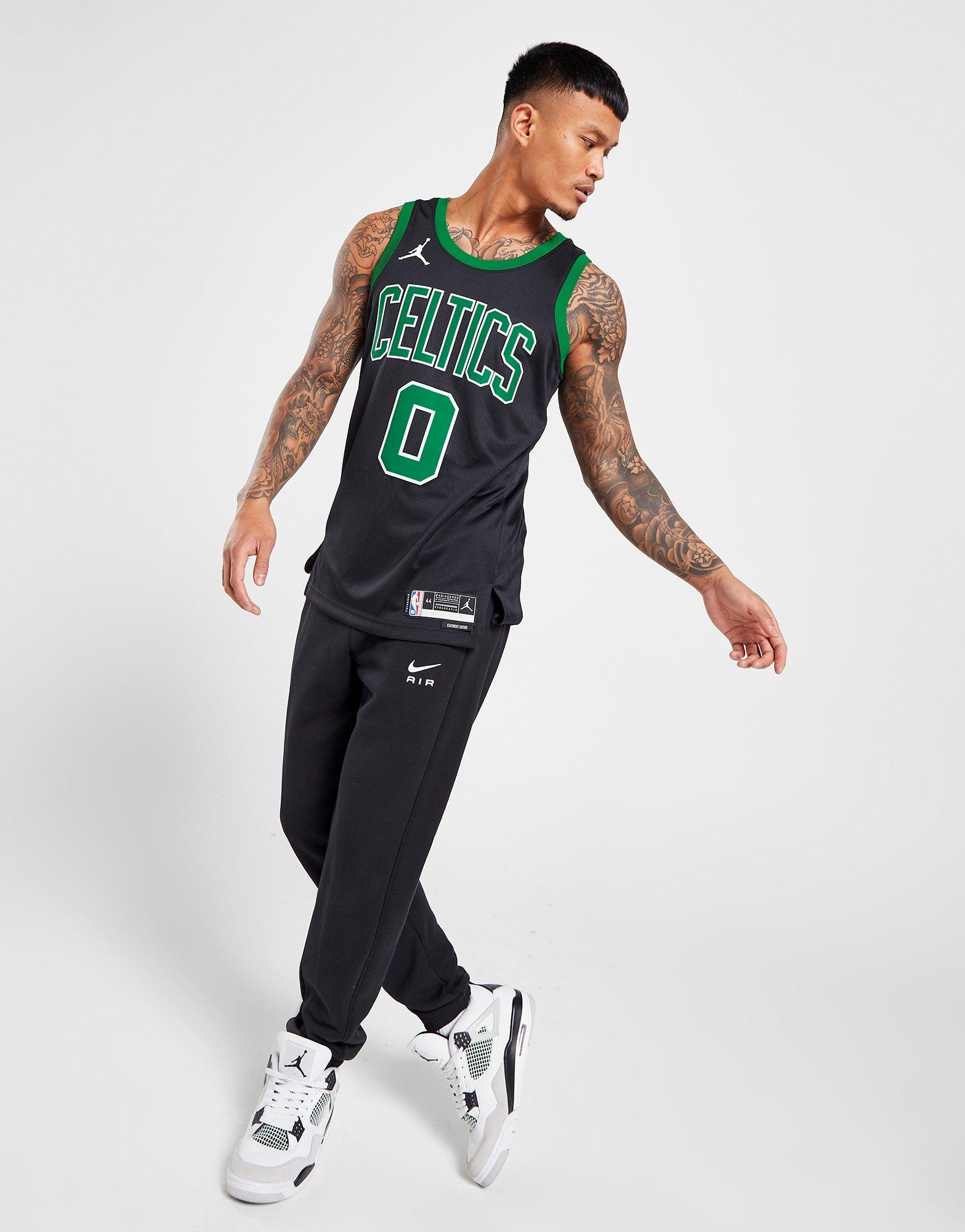 Men's Boston Celtics Jayson Tatum No.0 Black Swingman Jersey Statement  Edition