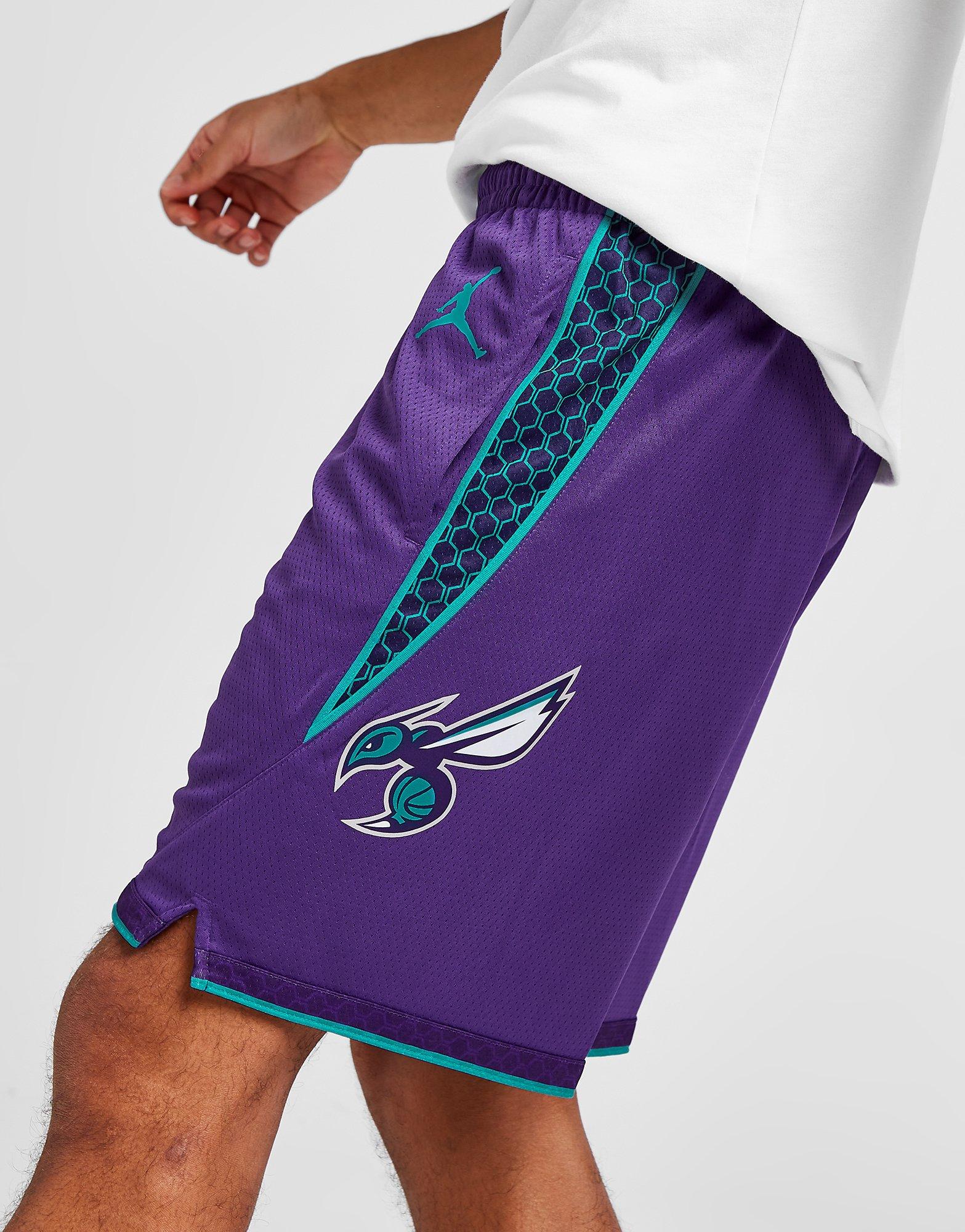 Purple Jordan NBA Charlotte Hornets Swingman Shorts