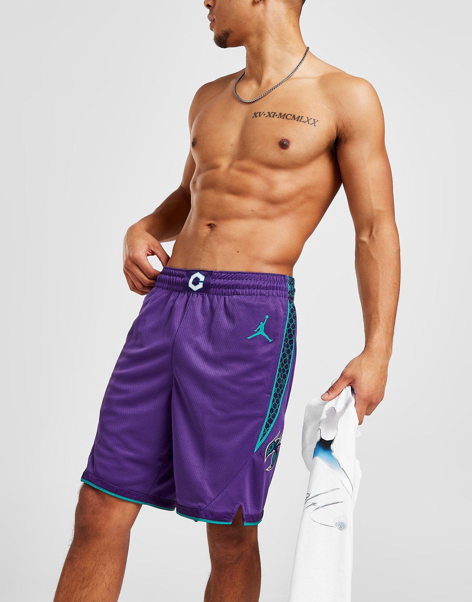 Purple Jordan NBA Charlotte Hornets Swingman Shorts