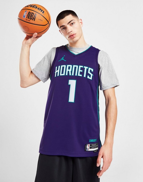 Blue Jordan NBA Charlotte Hornets Ball #1 Swingman Jersey - JD Sports Global