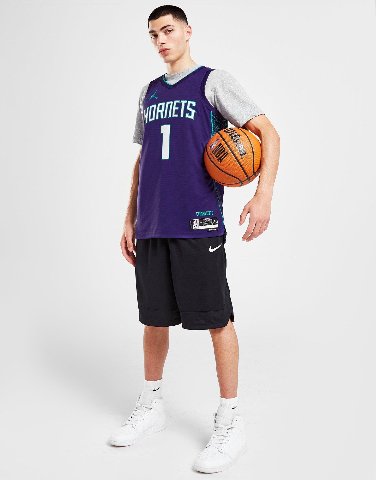 Men's Nike Jordan Charlotte Hornets City Edition Swingman Shorts Size  38 Large