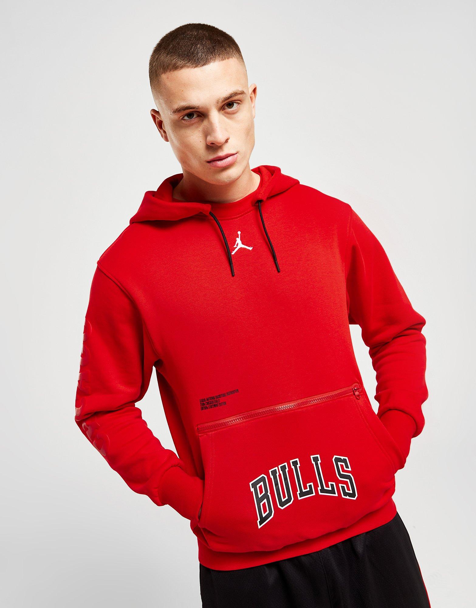 Nike Men's Chicago Bulls Red Logo Hoodie, Medium