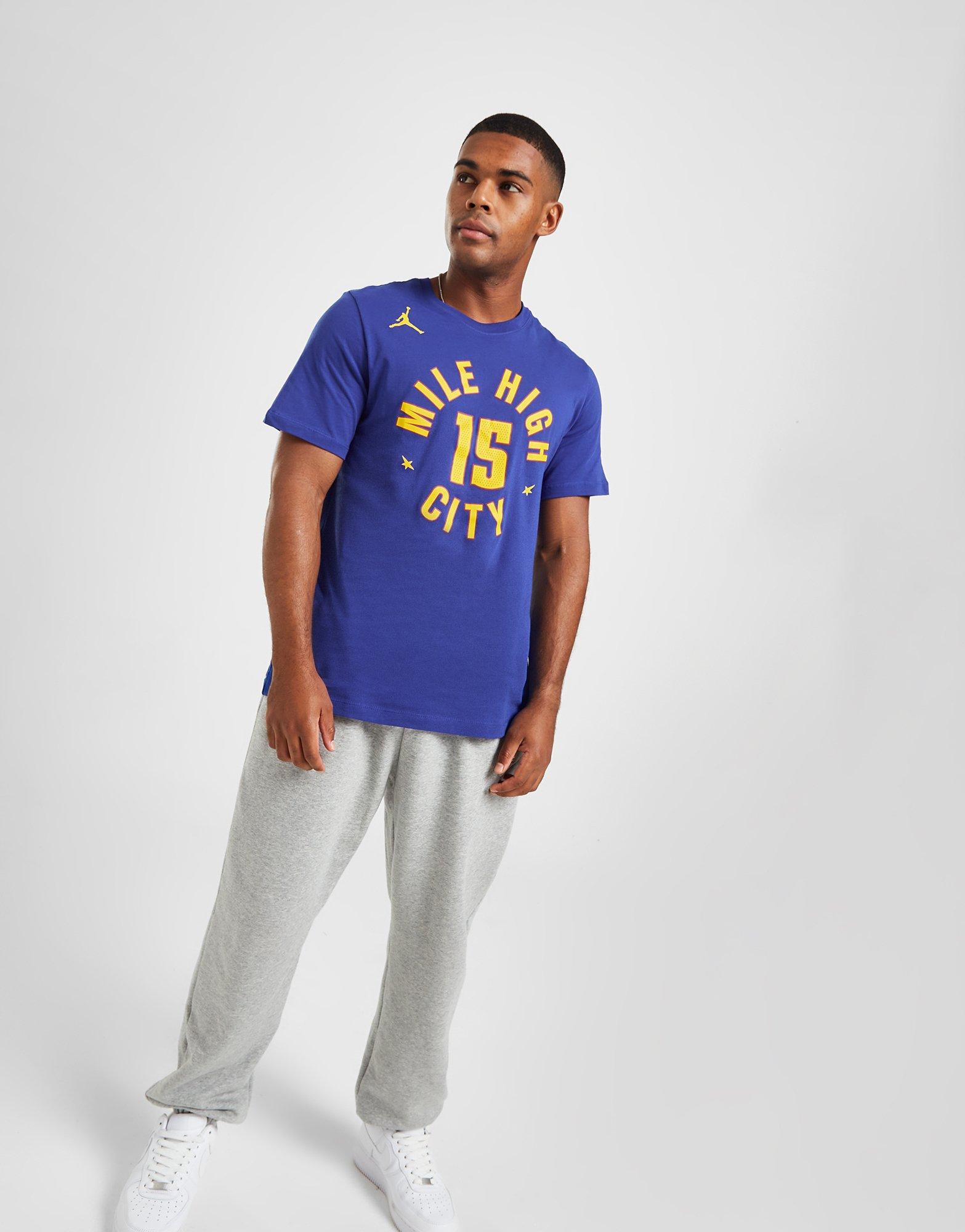 Blue Jordan NBA Denver Nuggets Jokic #15 Statement T-Shirt