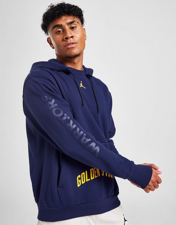 Nike Men's Golden State Warriors Blue Pullover Fleece Hoodie, Medium