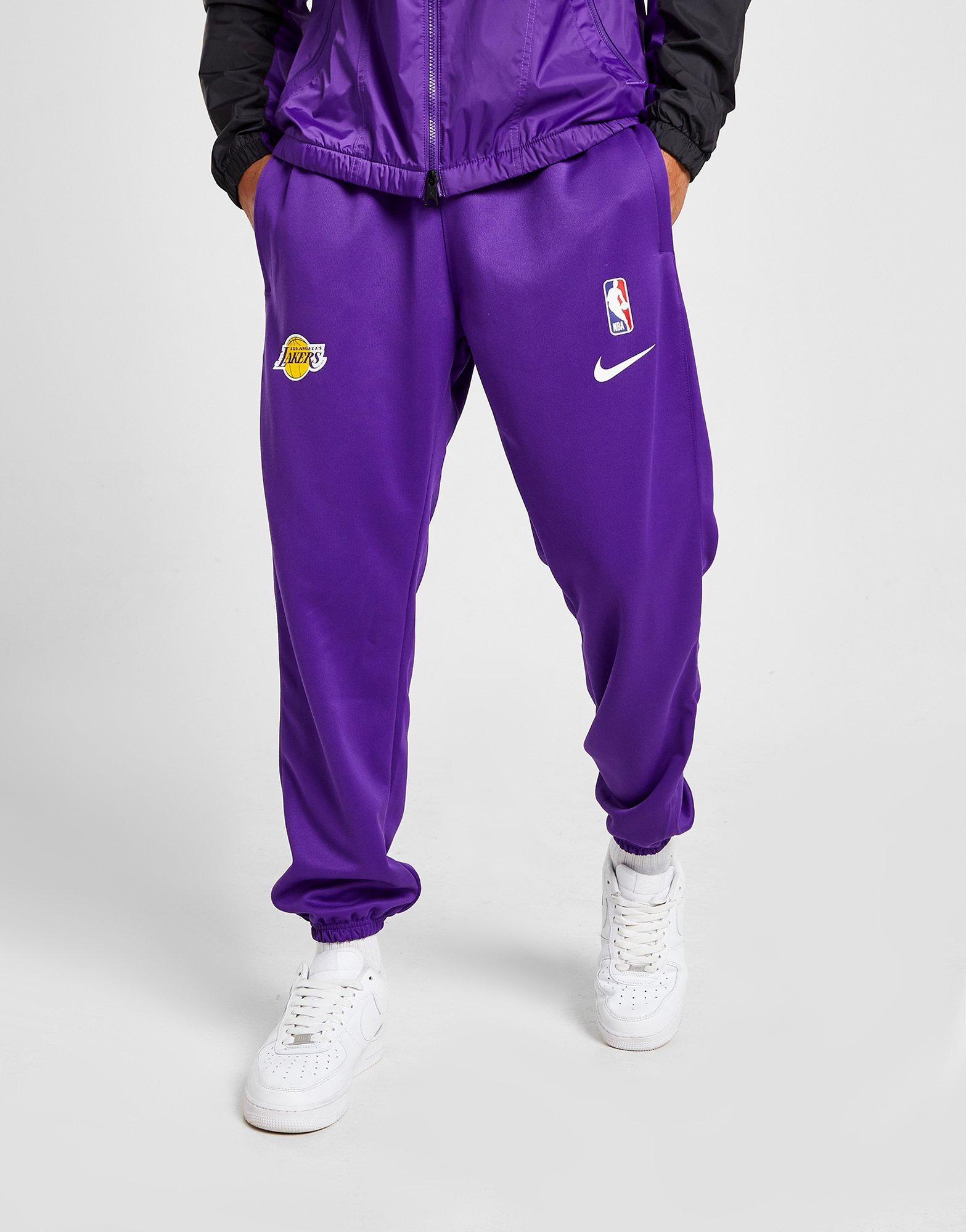 Nike LA Lakers Warm Up Pants NBA Spotlight Purple Dri-Fit Men'