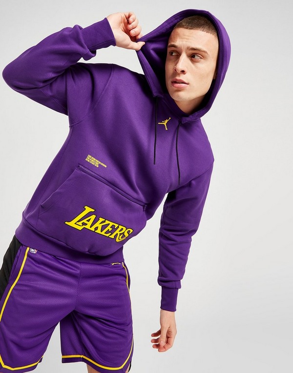 Nike Basketball NBA LA Lakers unisex fleece crewneck sweat in black