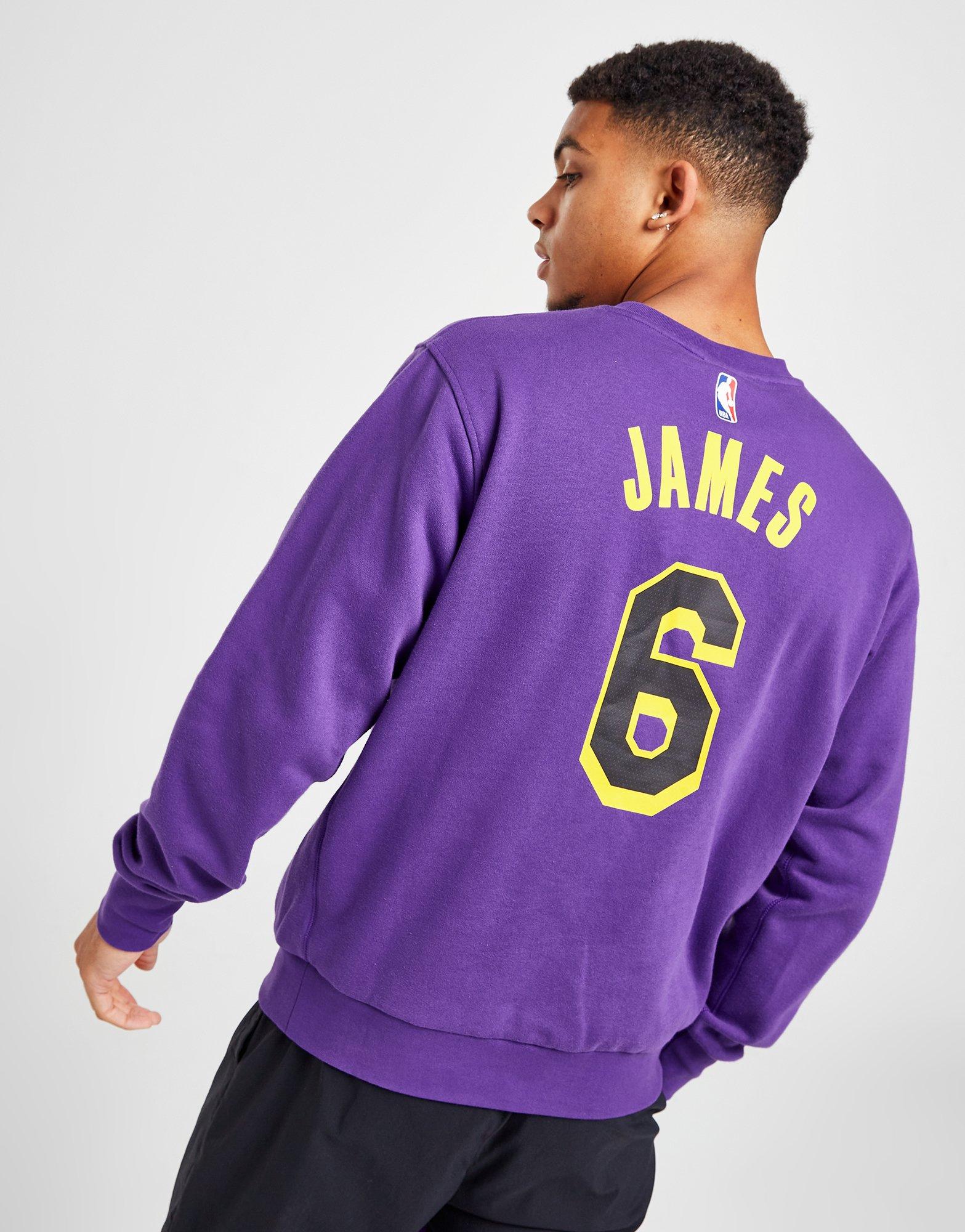 Purple Jordan NBA LA Lakers Crew Sweatshirt