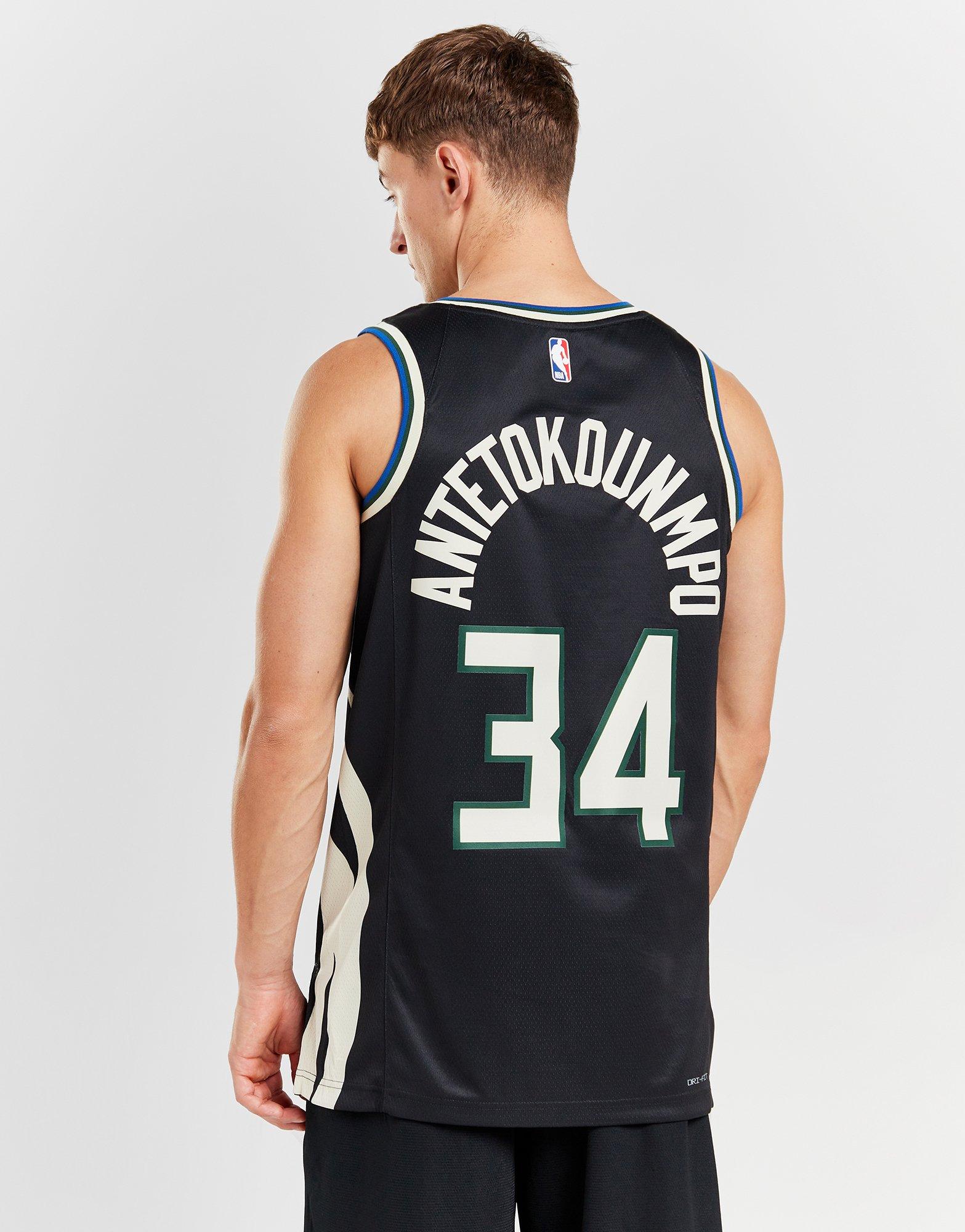 Milwaukee bucks hotsell black jersey