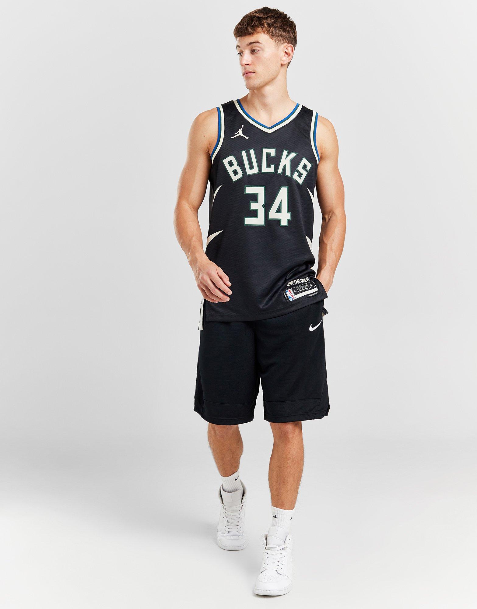 Black Jordan NBA Milwaukee Bucks Antetokounmpo #34 Jersey - JD Sports Global