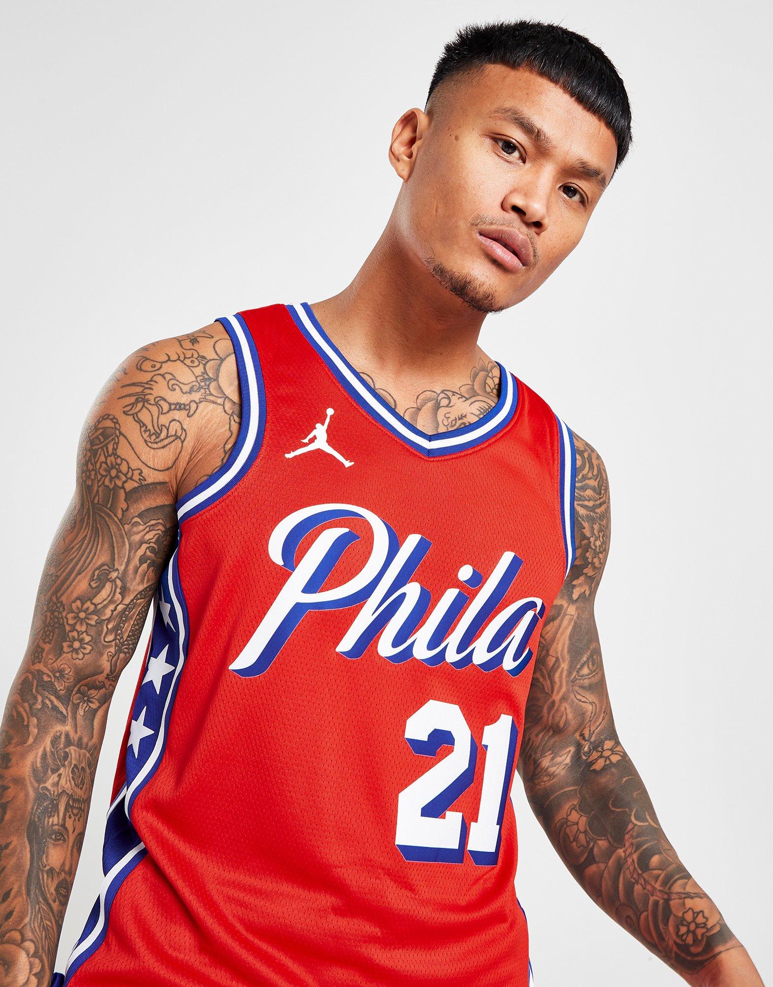 Red Jordan NBA Philadelphia 76ers Harden #1 Swingman Jersey