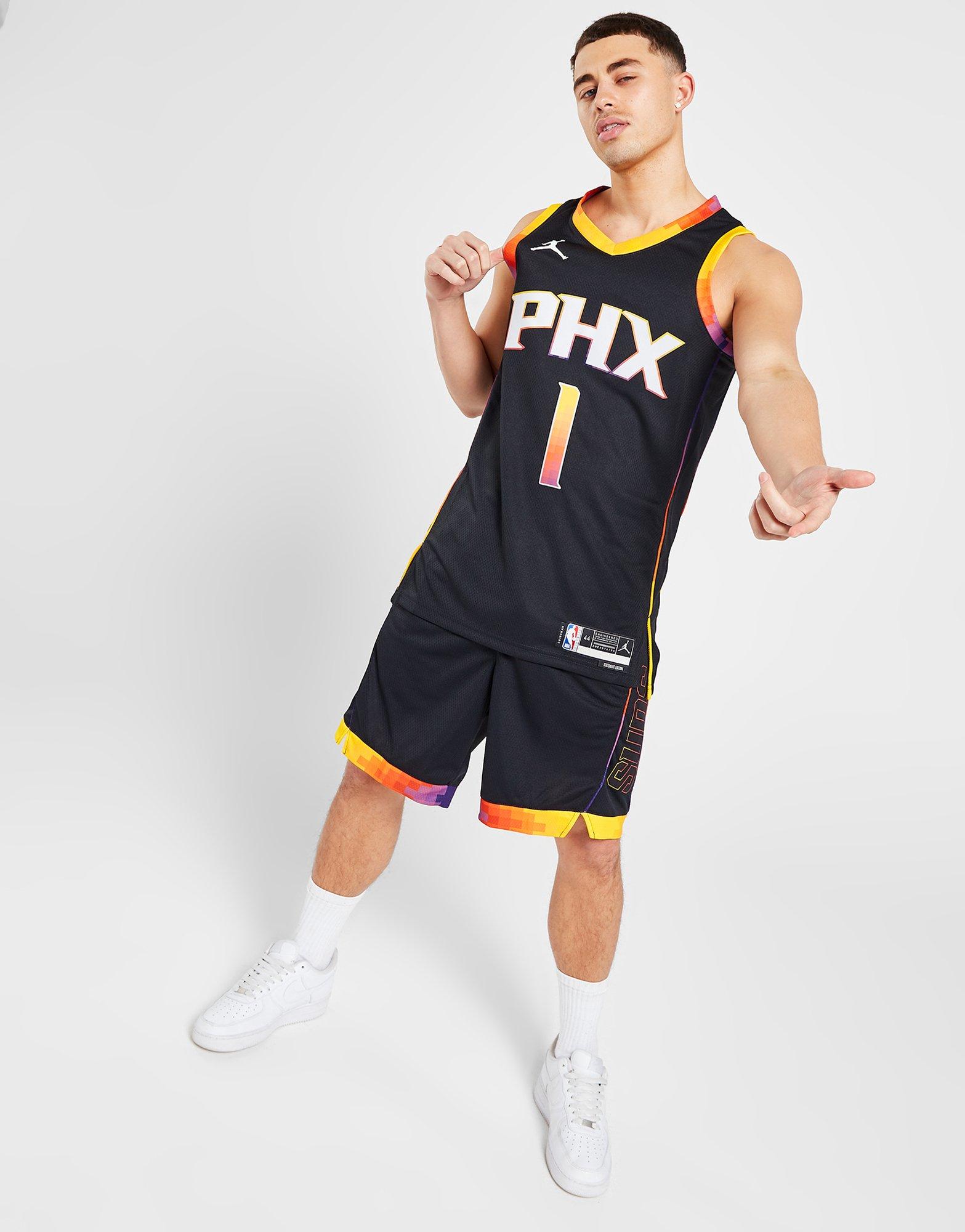 Blue Nike NBA Phoenix Suns Booker #1 Swingman Jersey