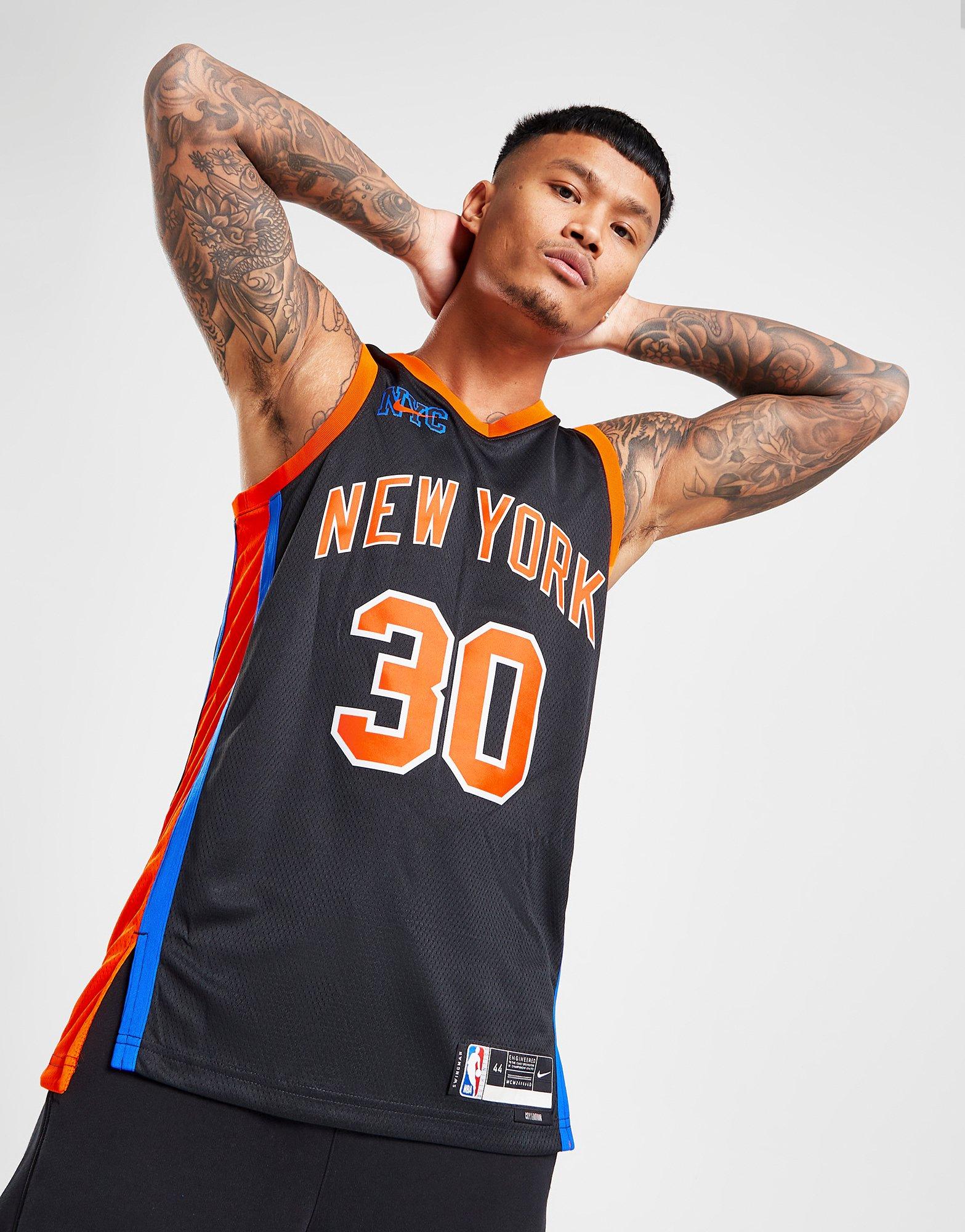 Black Nike NBA New York Knicks Randle #30 Swingman Jersey - JD