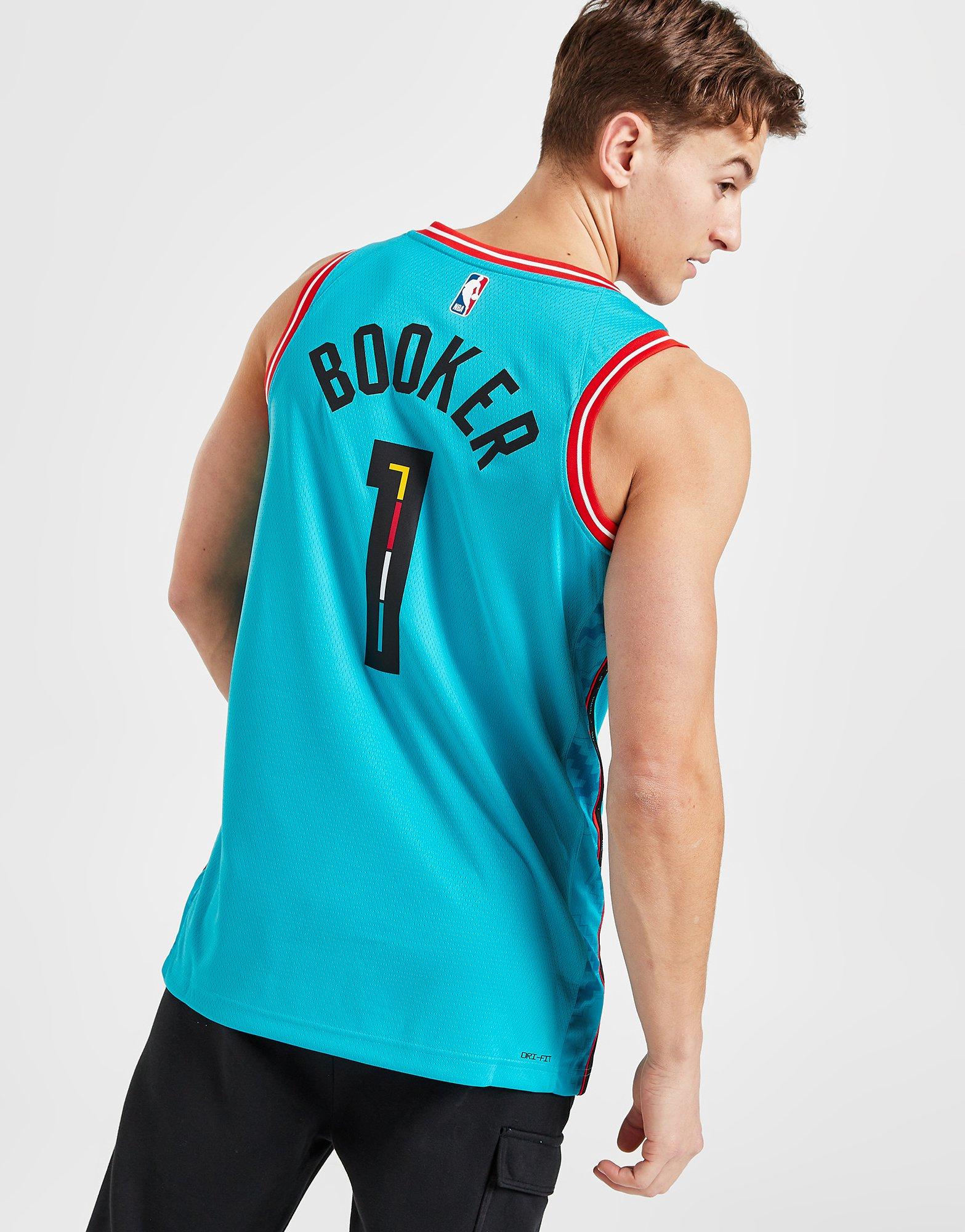 Nike NBA Phoenix Suns Booker #1 Swingman Jersey in Schwarz für